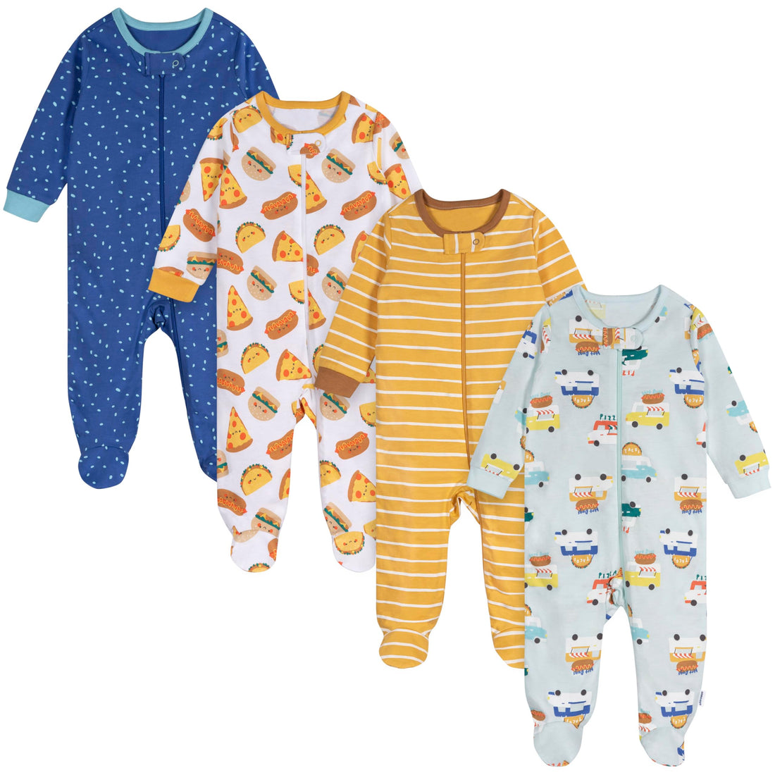 Onesies Brand Baby Boys 4-Pack Sleep 'N Play Footies