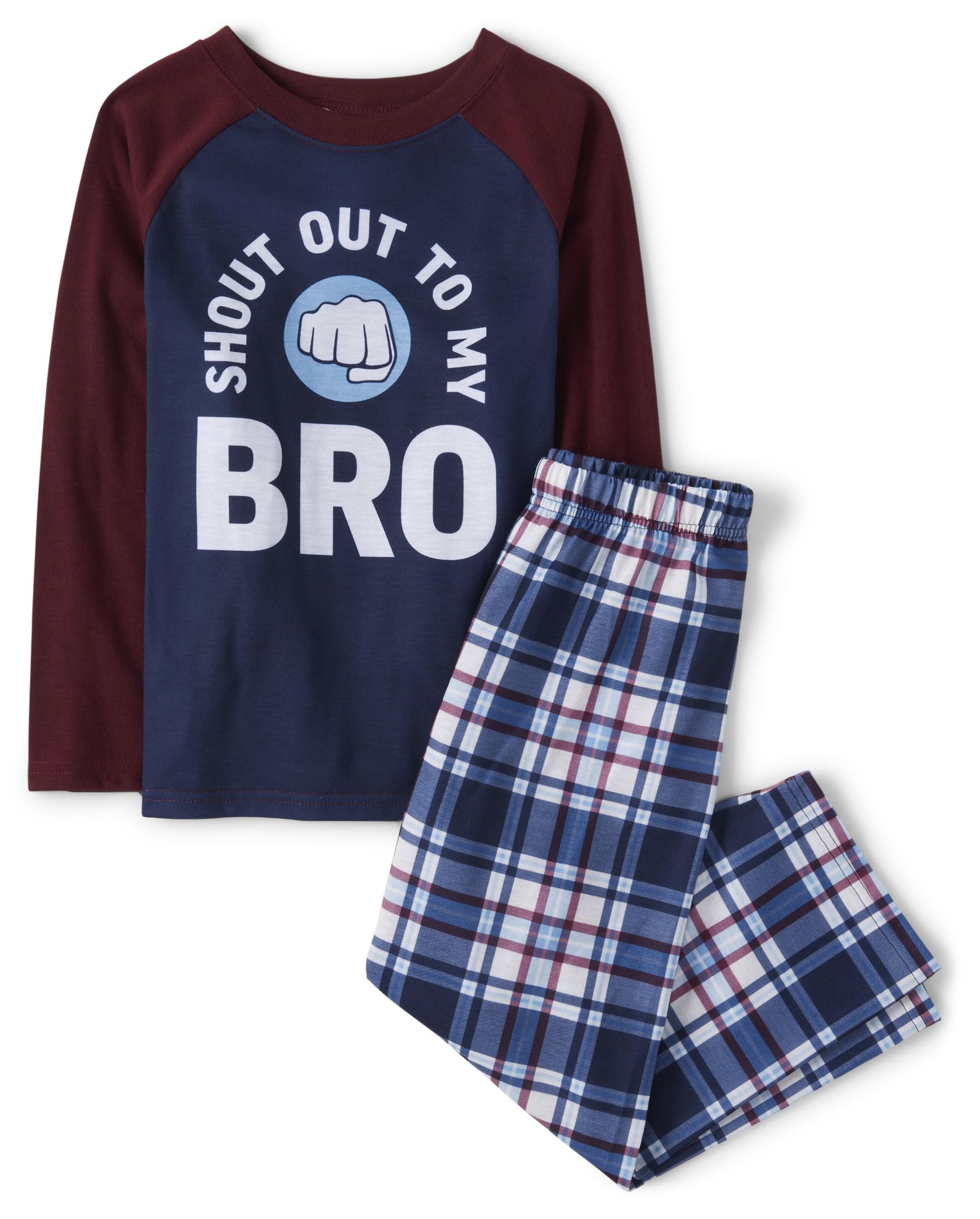 The Children's Place boys Long Sleeve Top and Pants 2 Piece Pajama Set