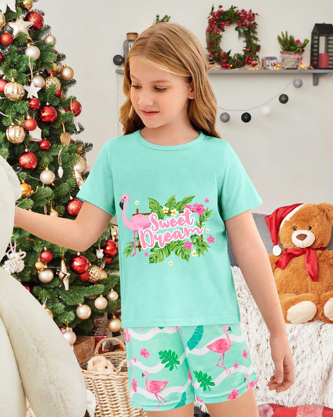 Sylfairy Girls Pajamas Short Sleeve Toddler Girls Summer Short Sets Sleepwear Clothes Kids Pajamas