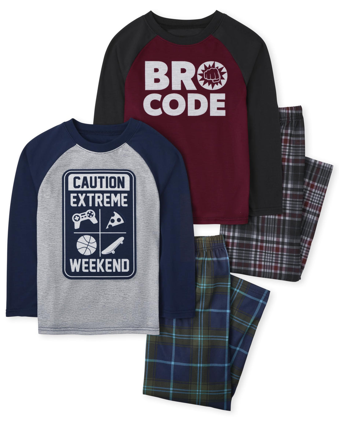 The Children's Place boys Long Sleeve Top and Pants 2 Piece Pajama Set