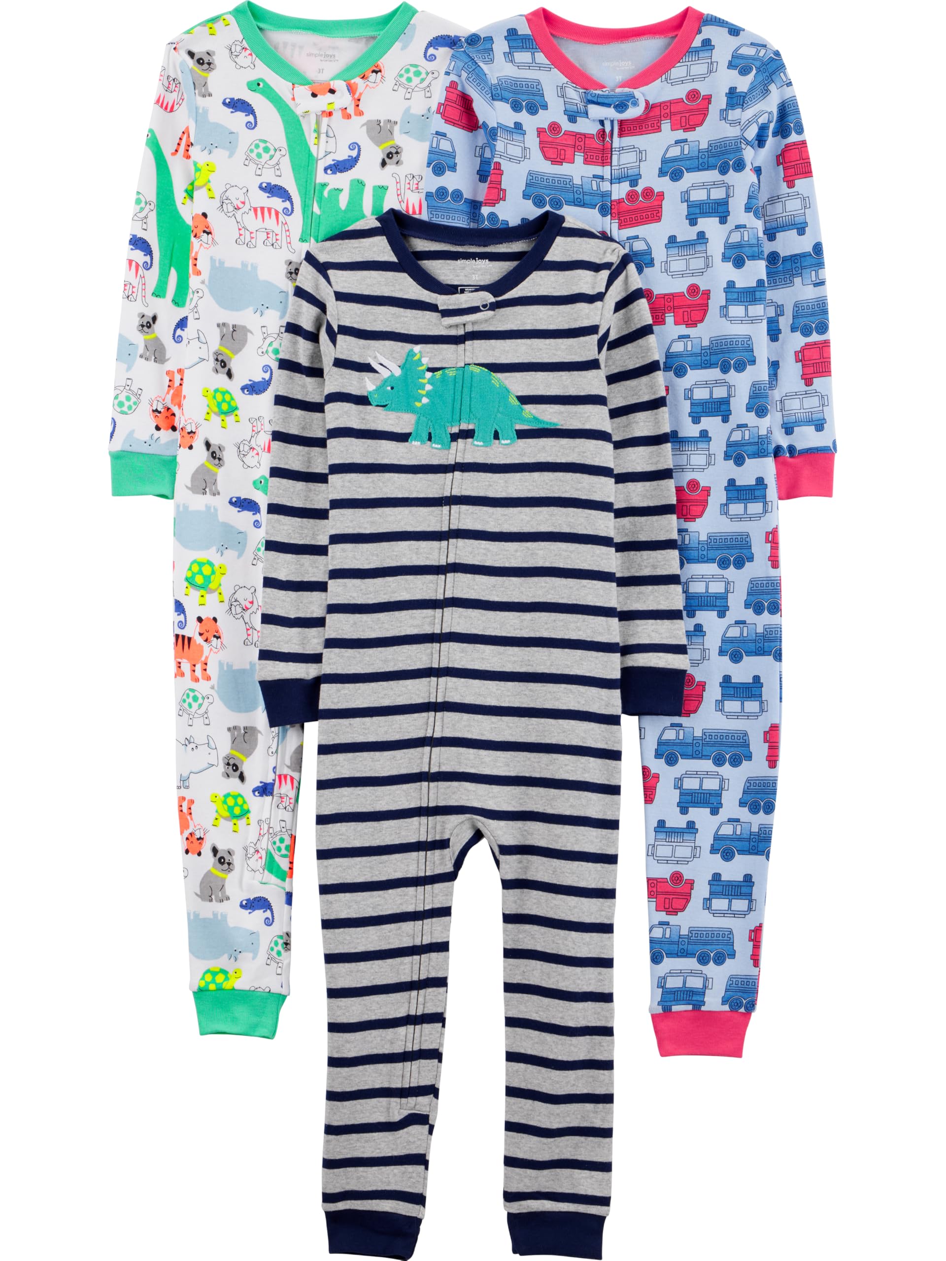 Simple Joys by Carter's Babys' 3 pack Snug Fit Footless Cotton Pajamas
