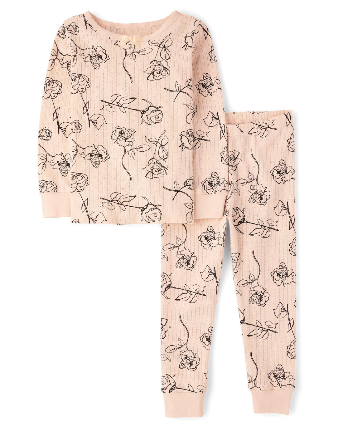 Gymboree Kids' And Toddler 100% Cotton Henley Long Sleeve Top and Pants, Gymmies Pajama Set