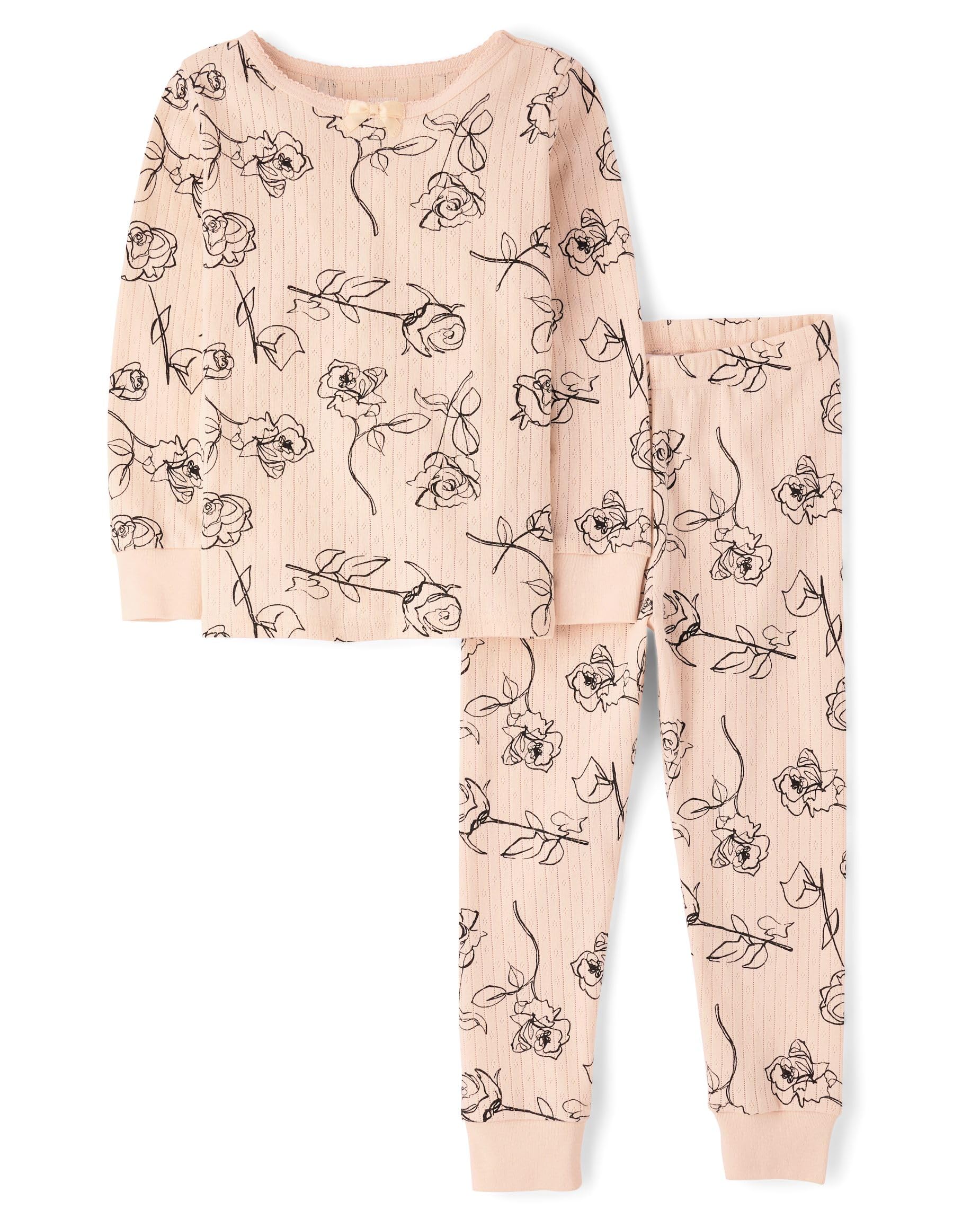 Gymboree Kids' And Toddler 100% Cotton Henley Long Sleeve Top and Pants, Gymmies Pajama Set