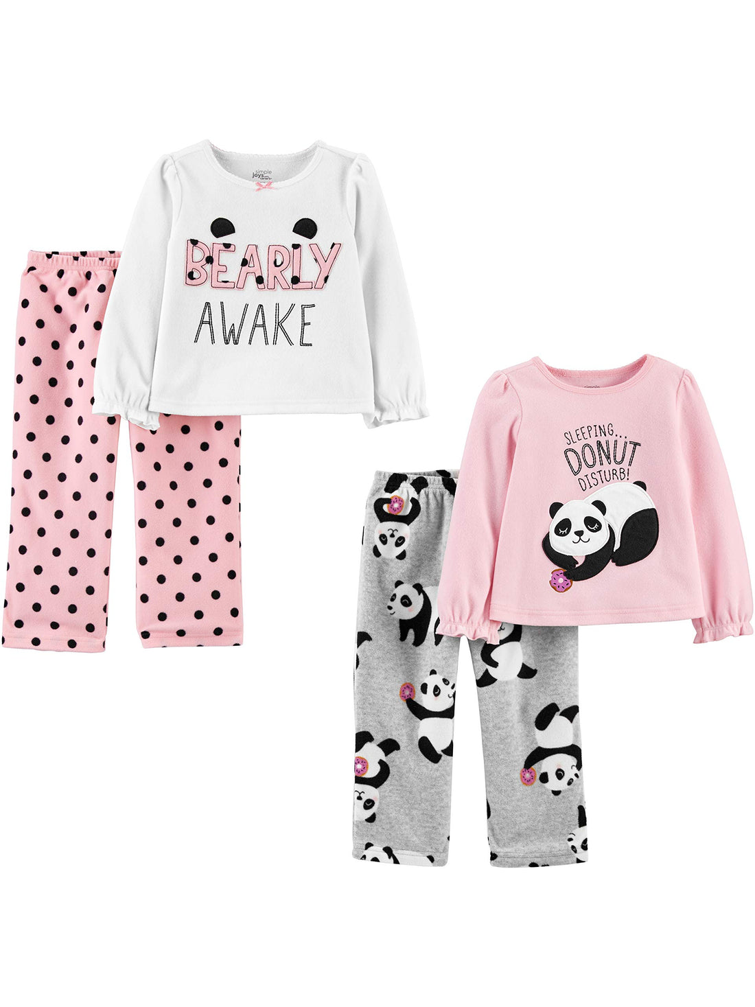 Simple Joys by Carter's Girls' 4-piece Polyester Pajamas