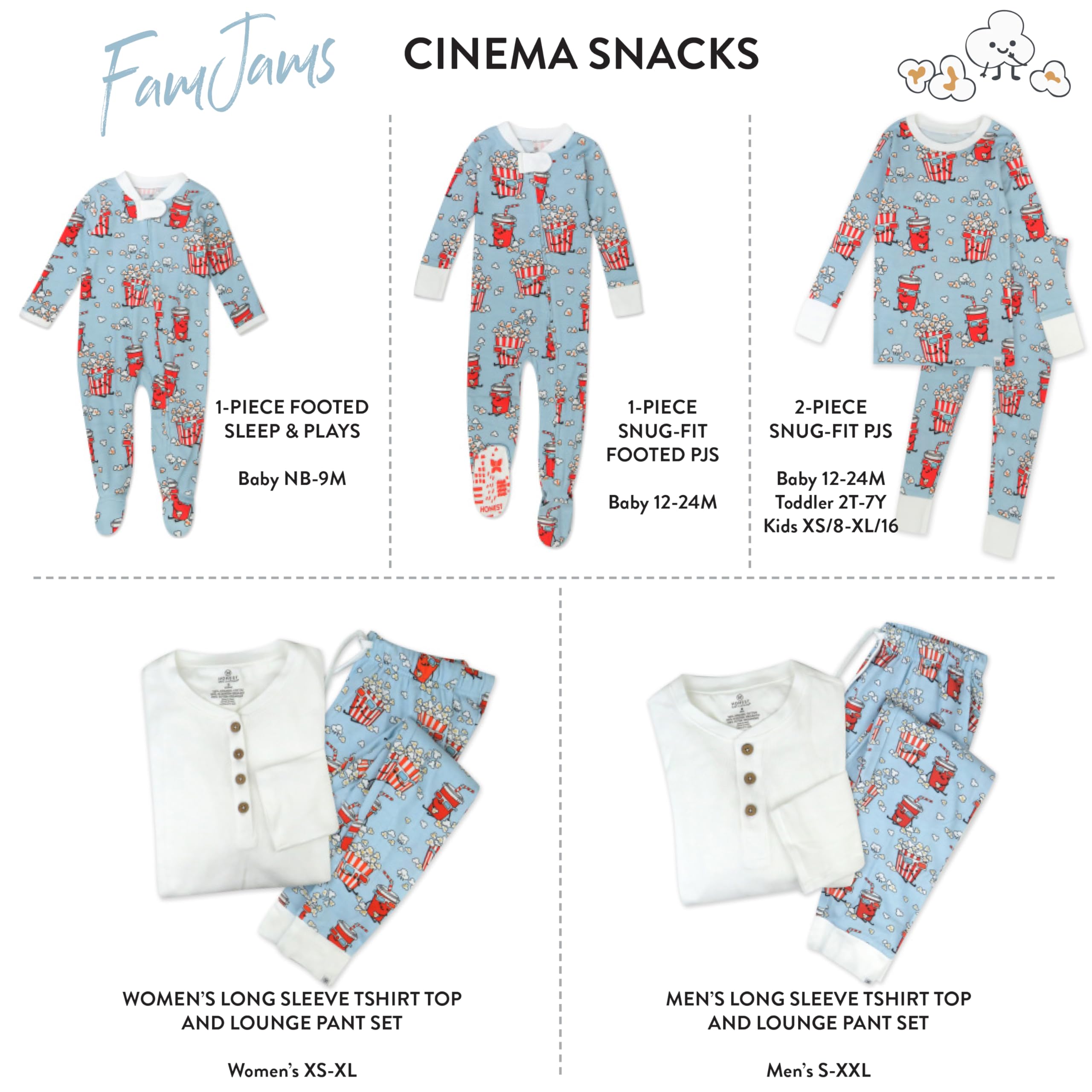 HonestBaby Family Matching Holiday Pajamas 100% Organic Cotton for Men, Women, Kids, Toddlers, Baby Boys, Girls, Unisex, Pets