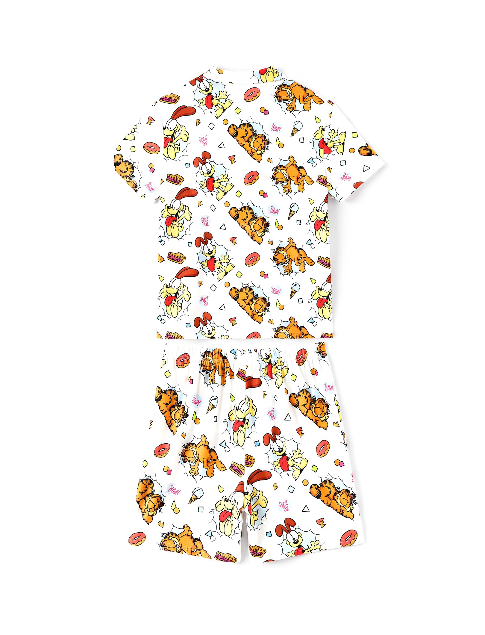 Paw Patrol Garfield SpongeBob Family Matching Classic Short Sleeve Cartoon Graphic Pajama Family Outfit