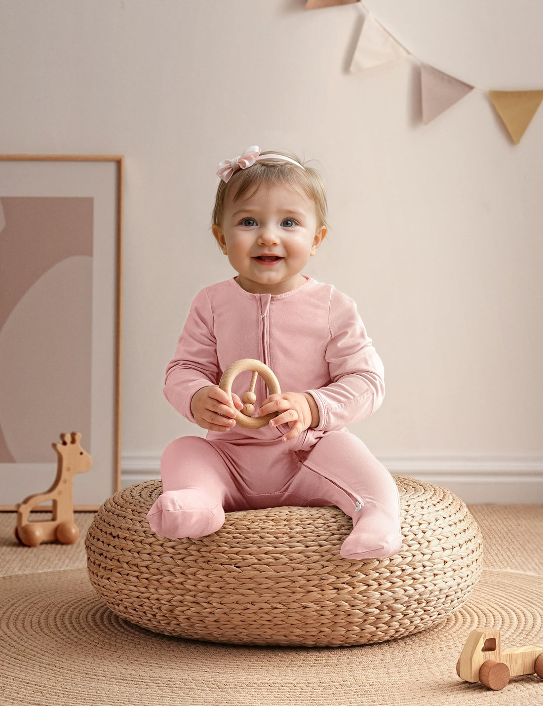 Yoofoss Rayon Made From Bamboo Baby Pajamas 3pcs Newborn Sleepers For Boy Girl Clothes, 0-3 3-6 6-9 Months Footed Pjs