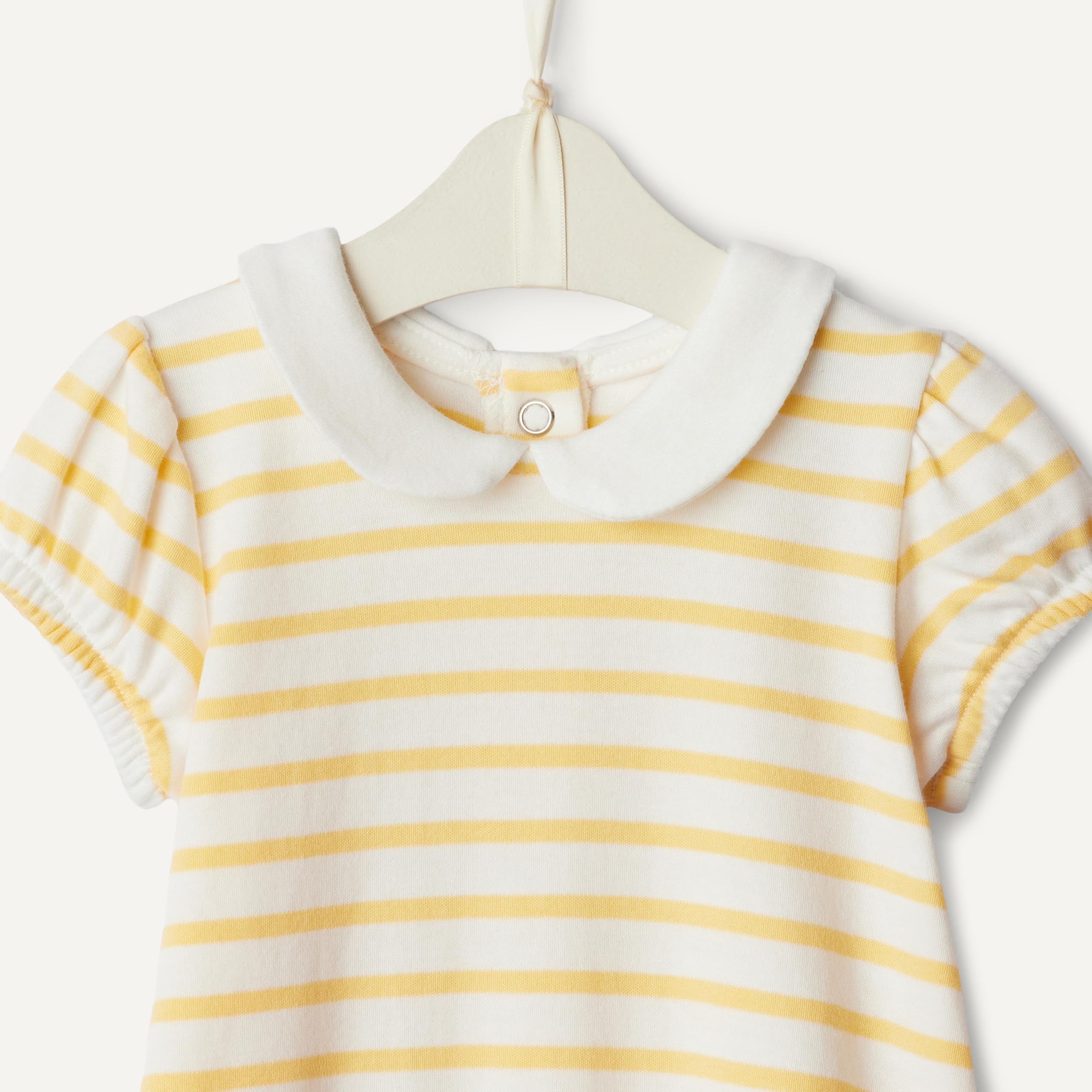 Amazon Essentials x Sofia Grainge Baby Girls' Cotton Short Sleeve Romper with Peter Pan Collar WEBE CLOTHING