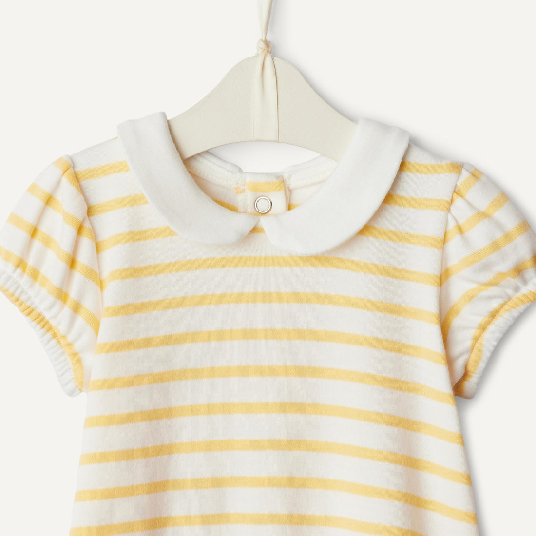 Amazon Essentials x Sofia Grainge Baby Girls' Cotton Short Sleeve Romper with Peter Pan Collar WEBE CLOTHING