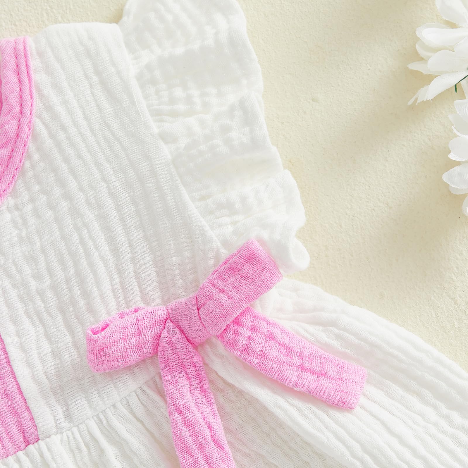 Amnnchya Toddler Girl Clothes Baby Summer Spring Outfits Cute Bow Button Smocked Ruffle Sleeve Tops ＋ Girls Shorts Set WEBE CLOTHING