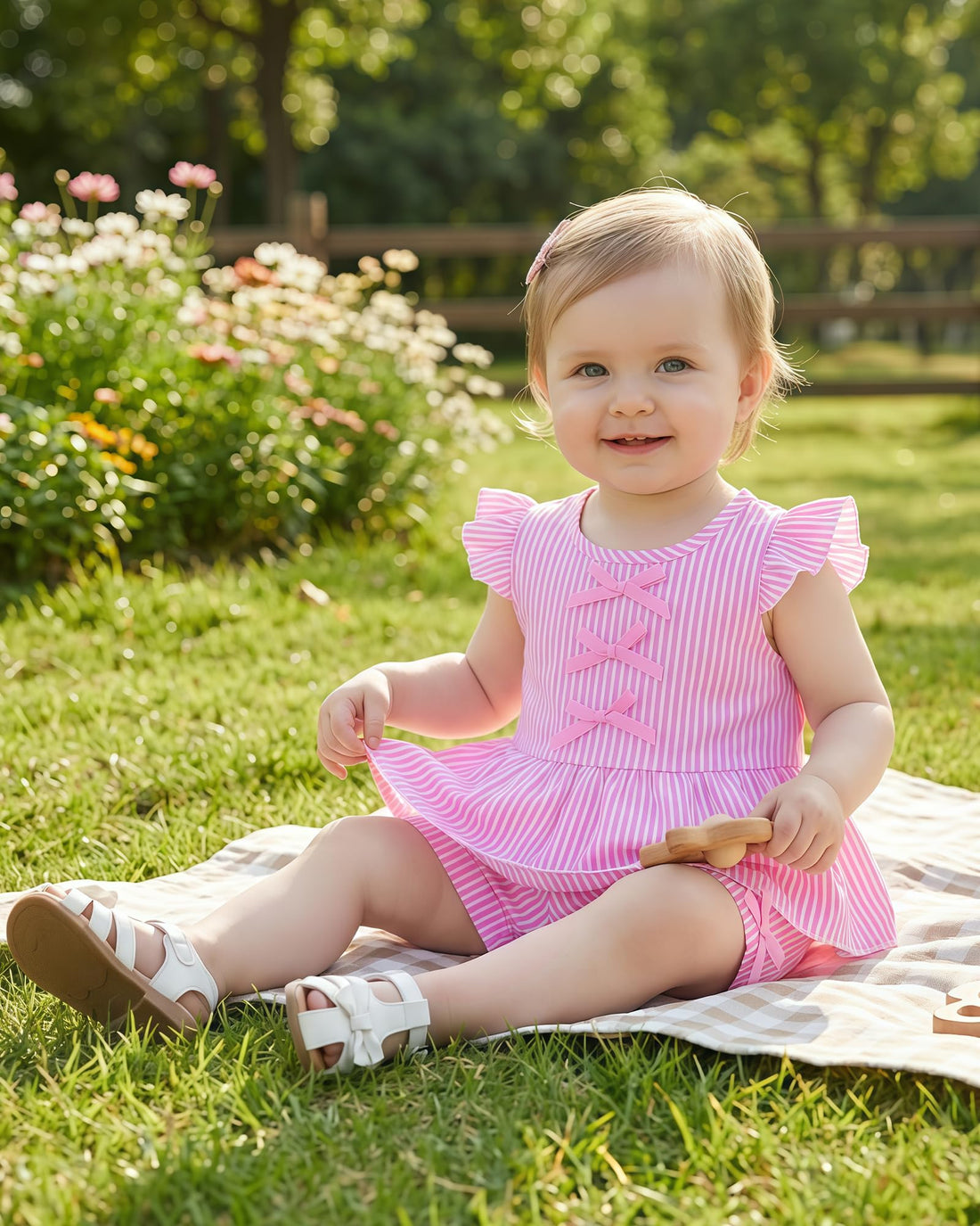 Jecson Toddler Baby Girl Summer Clothes Cotton Ruffled Sleeve Shirt Tops and Shorts Set Outfits 12Months-4T WEBE CLOTHING