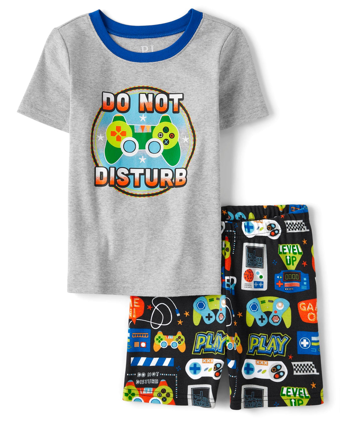The Children's Place Boys' Short Sleeve Top and Shorts Snug Fit 100% Cotton 4 Piece Pajama Set