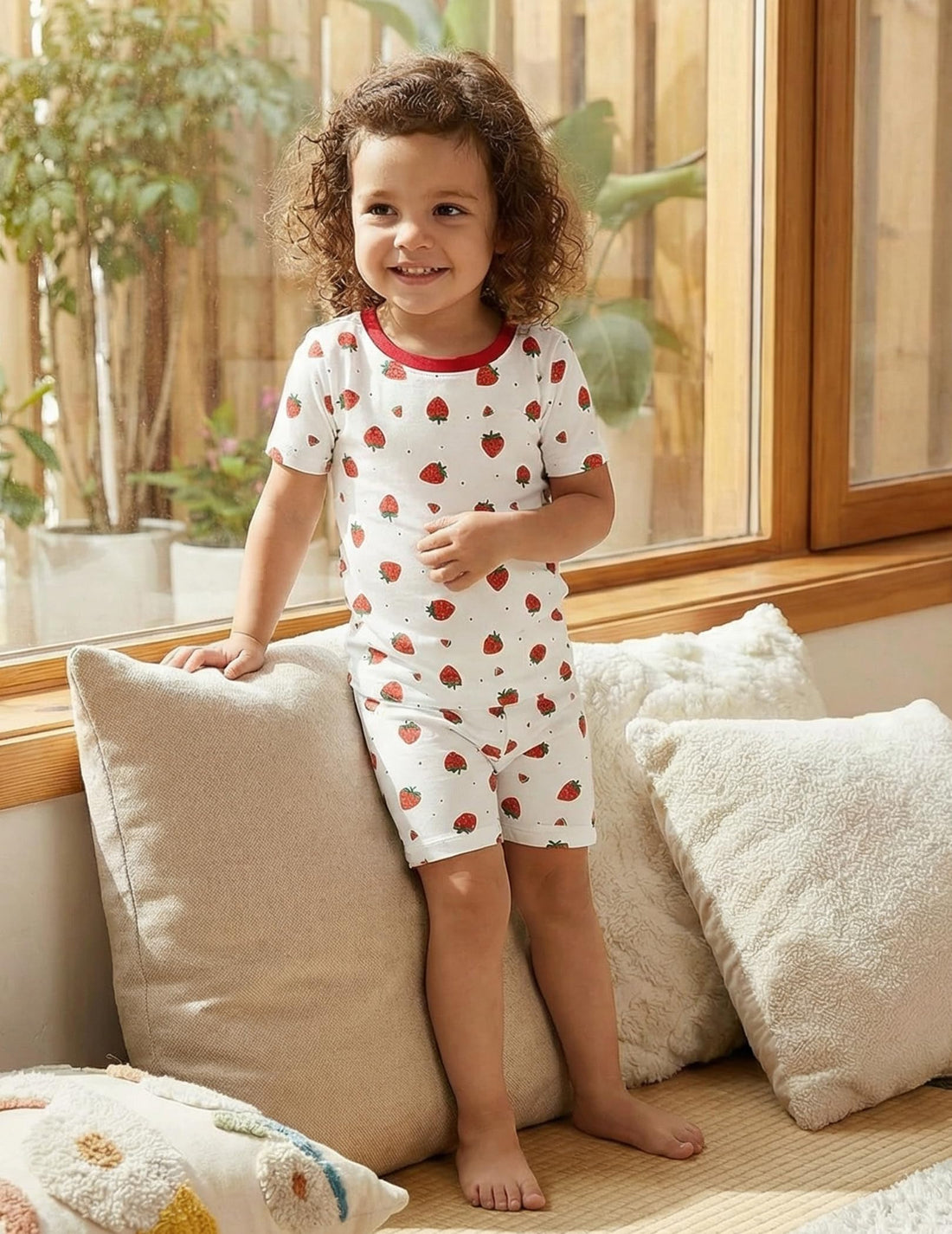 Arshiner Pajamas for Girls Summer Short Sleeve Sleepwear Kids Soft Cute Snug Fit Pjs Sets