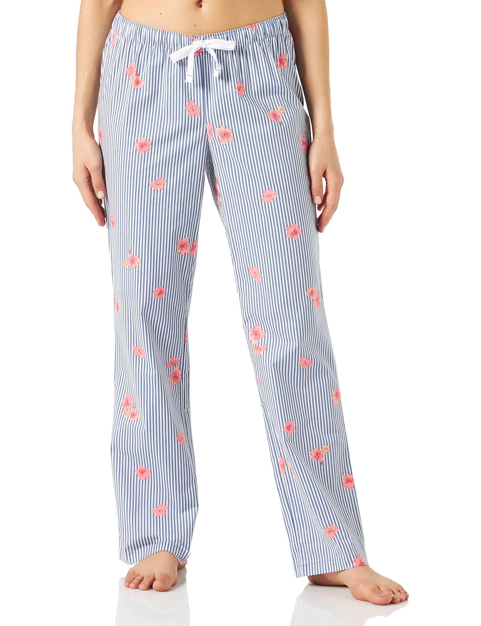 Amazon Essentials Women's Cotton Pajama Pants, Breathable Poplin Sleep Pant with Drawstring Elastic Waist