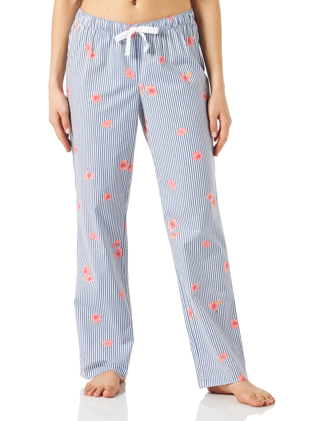 Amazon Essentials Women's Cotton Pajama Pants, Breathable Poplin Sleep Pant with Drawstring Elastic Waist