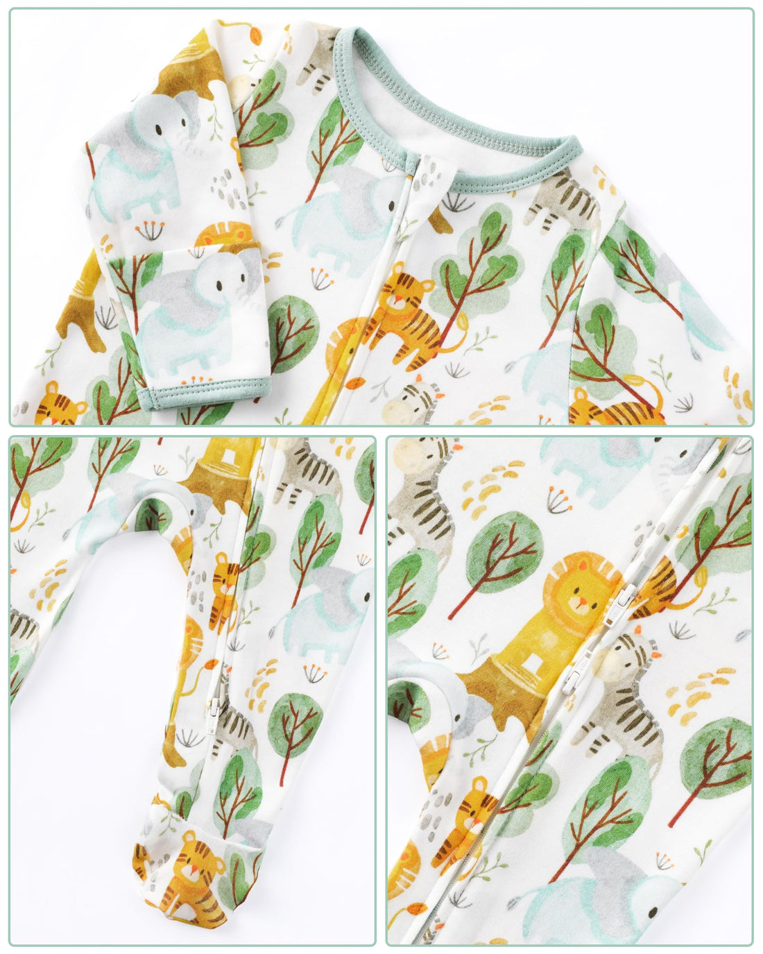 Baby Sleepers 3Pcs 100% Cotton Pajamas for Newborn 0-3 3-6 6-9 Months Boys Girls Clothes Sleep 'N Play Footed PJs