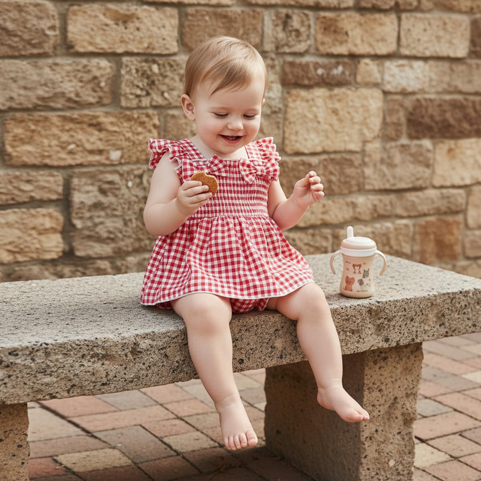 Baby Girl Clothes Infant Summer Outfits Set Plaid Ruffle Sleeve Shirt Tops and Bloomers Shorts WEBE CLOTHING