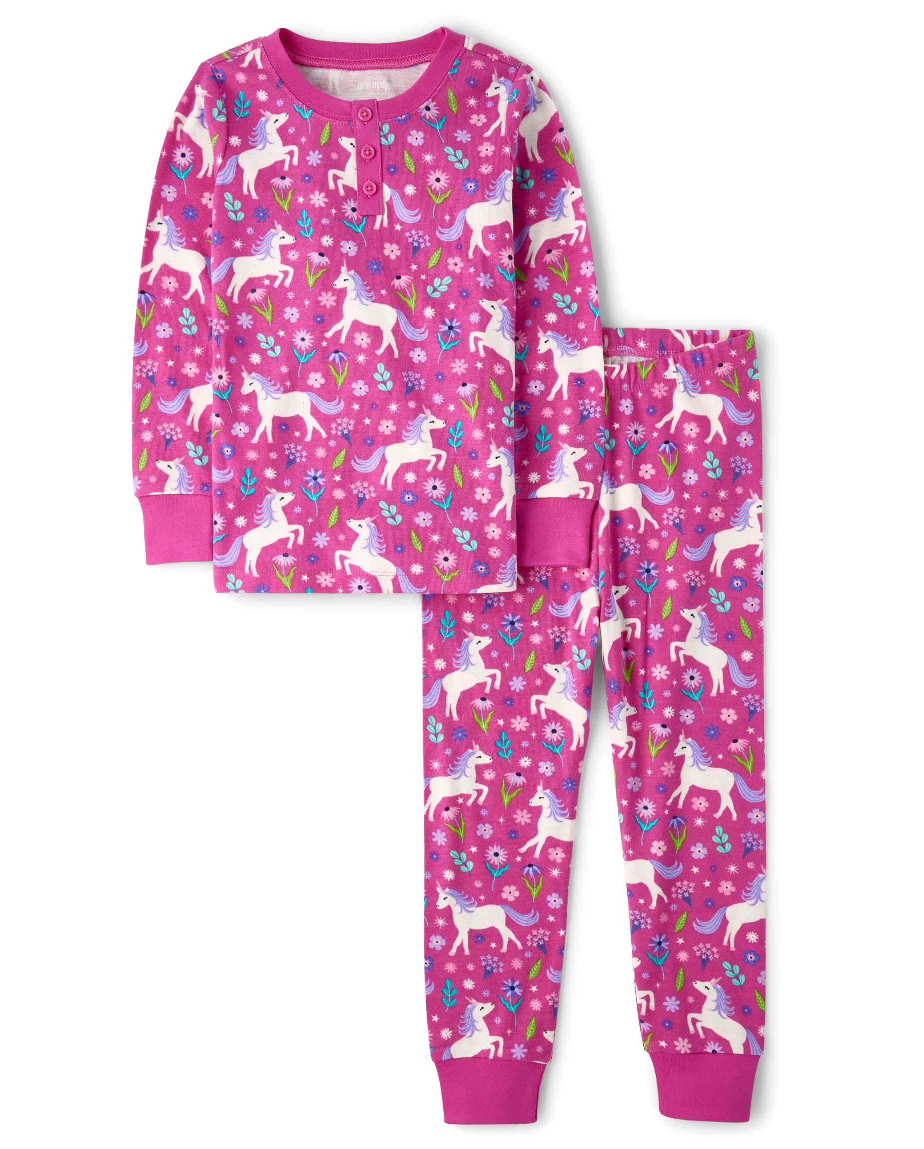 Gymboree Kids' And Toddler 100% Cotton Henley Long Sleeve Top and Pants, Gymmies Pajama Set