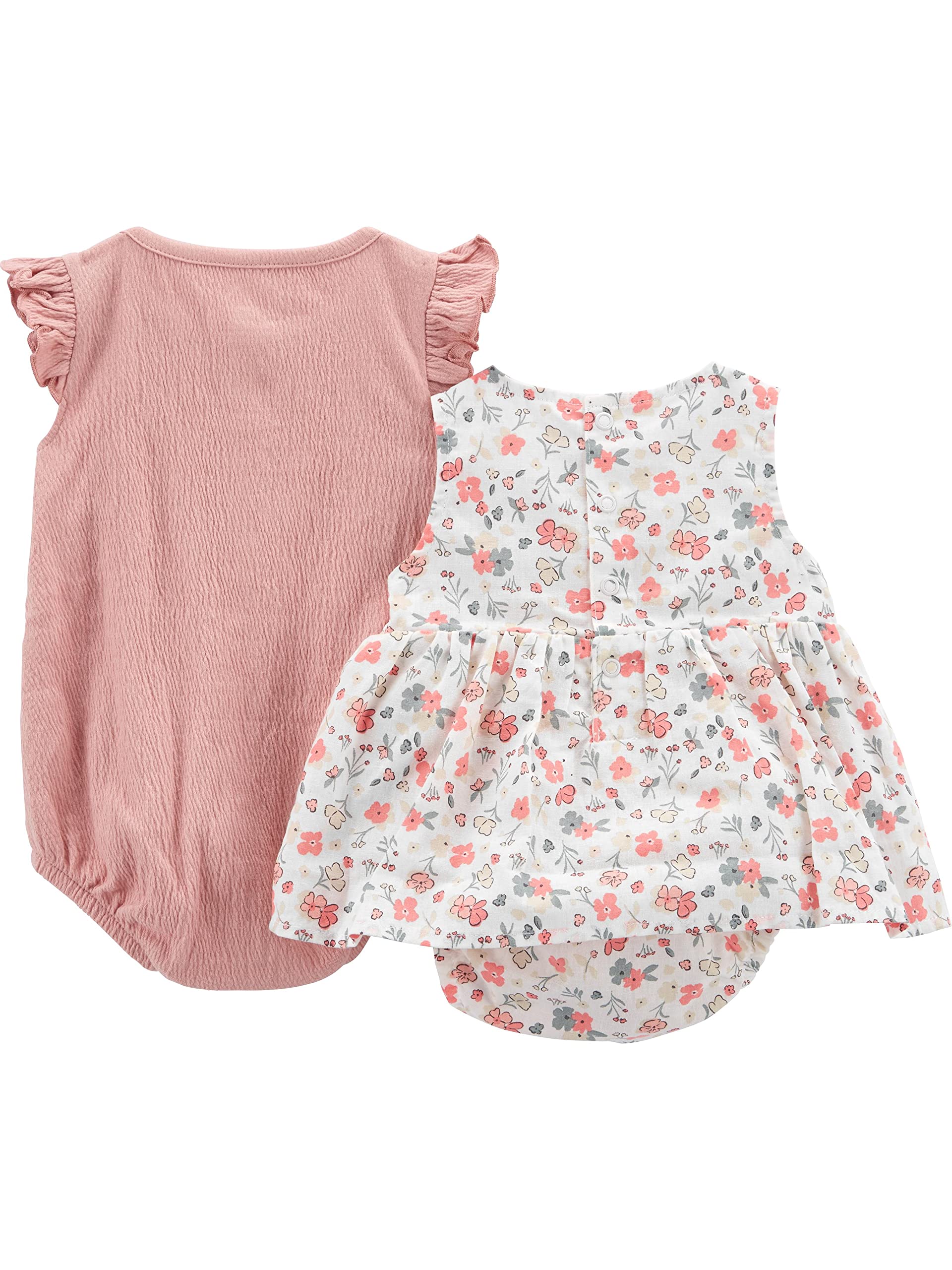 Simple Joys by Carter's Baby Girls' 2-pack Sleeveless Rompers WEBE CLOTHING