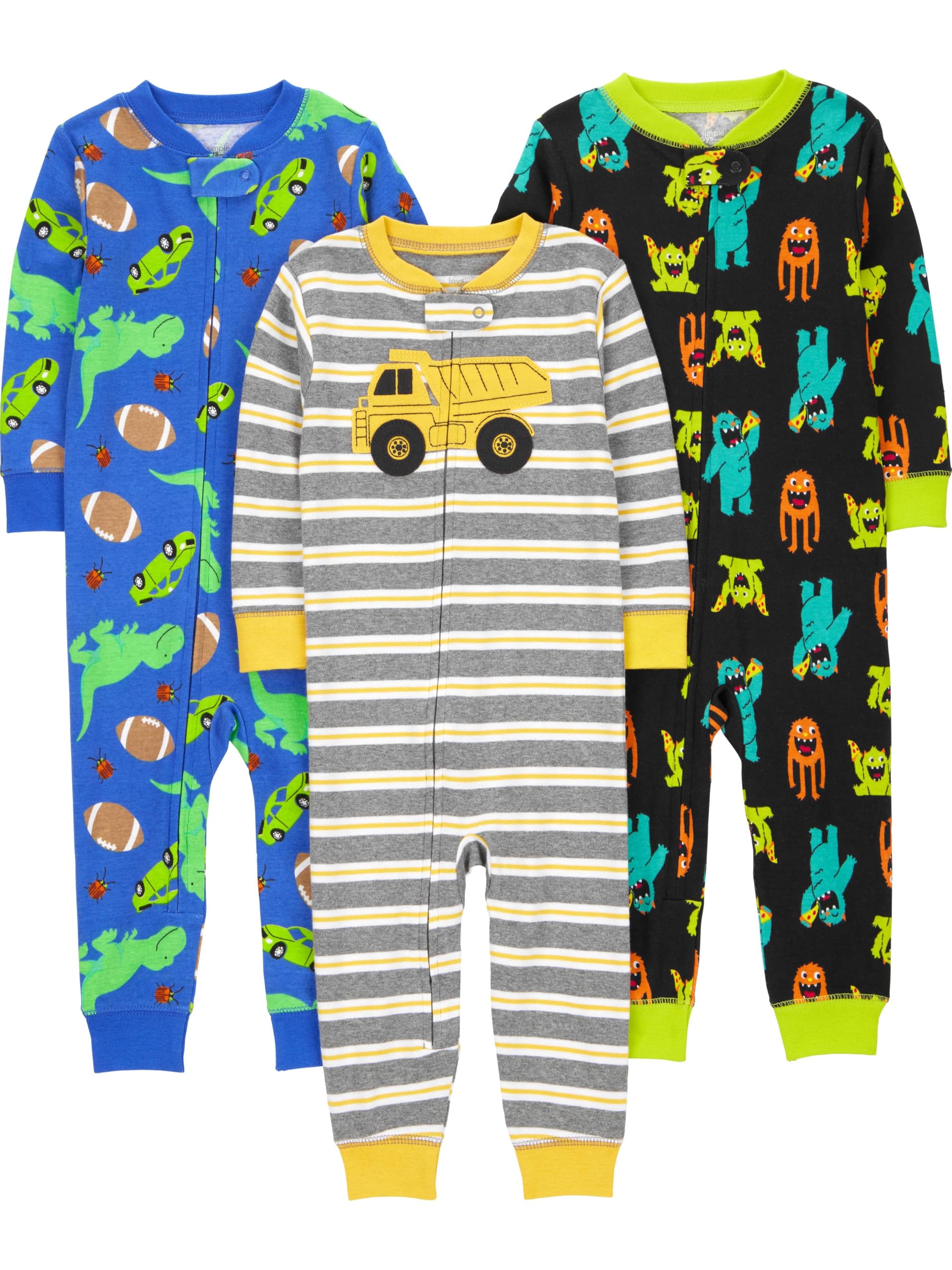 Simple Joys by Carter's Babys' 3 pack Snug Fit Footless Cotton Pajamas