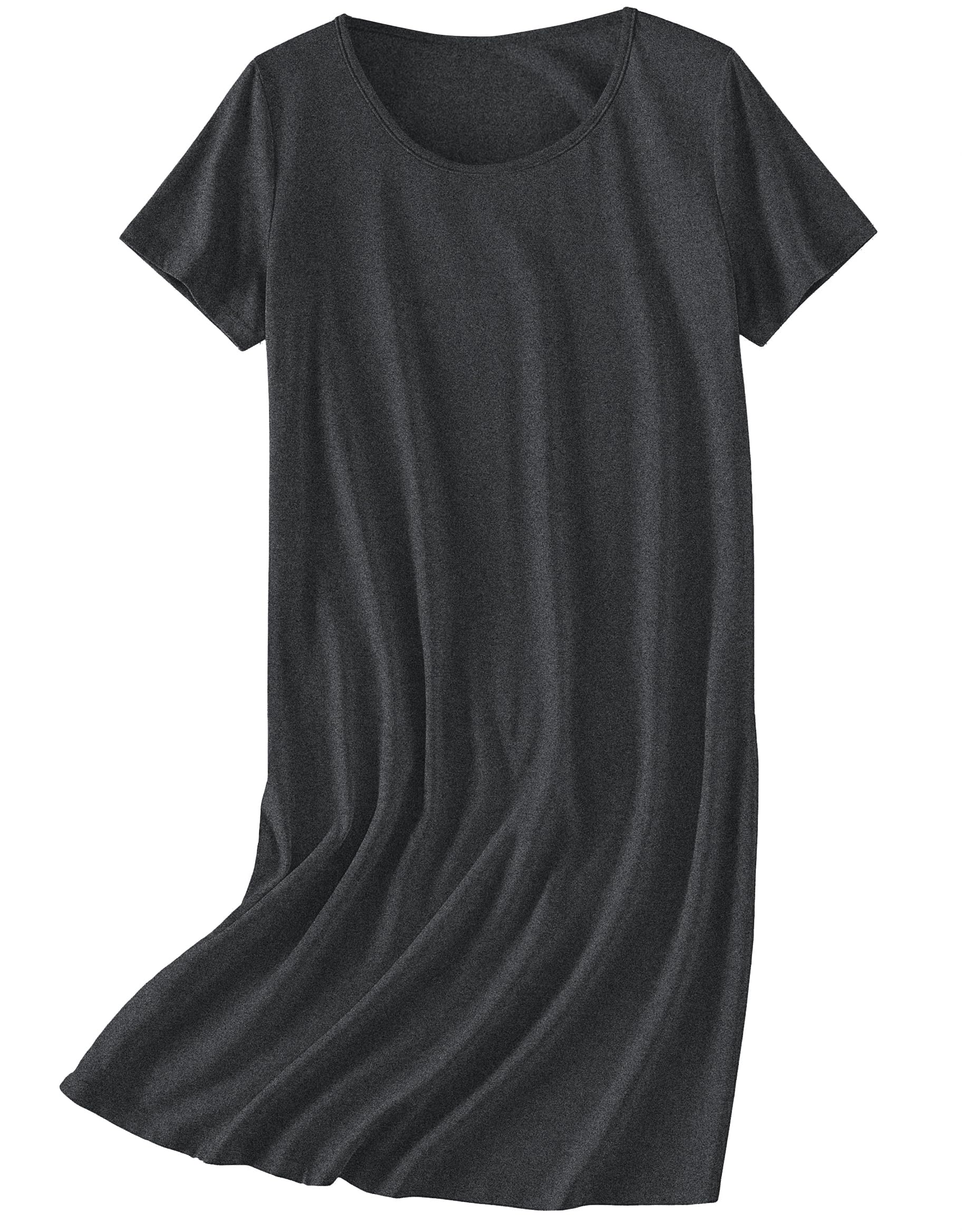Ekouaer Nightgowns for Women Cotton Sleepshirts Short Sleeve Nightshirt Tshirt Night Gown Casual Sleepdress Comfy Nightdress