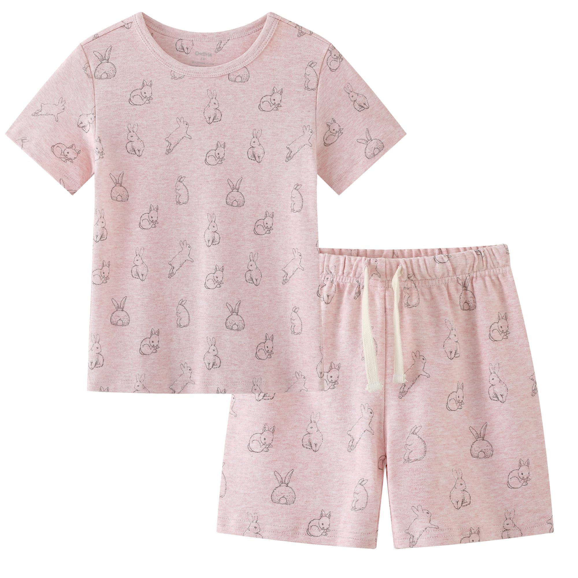 Owlivia 100% Organic Cotton Baby Short Sleeve Pajama Sets, Toddler Boy Girl 2-Piece Sleepwear