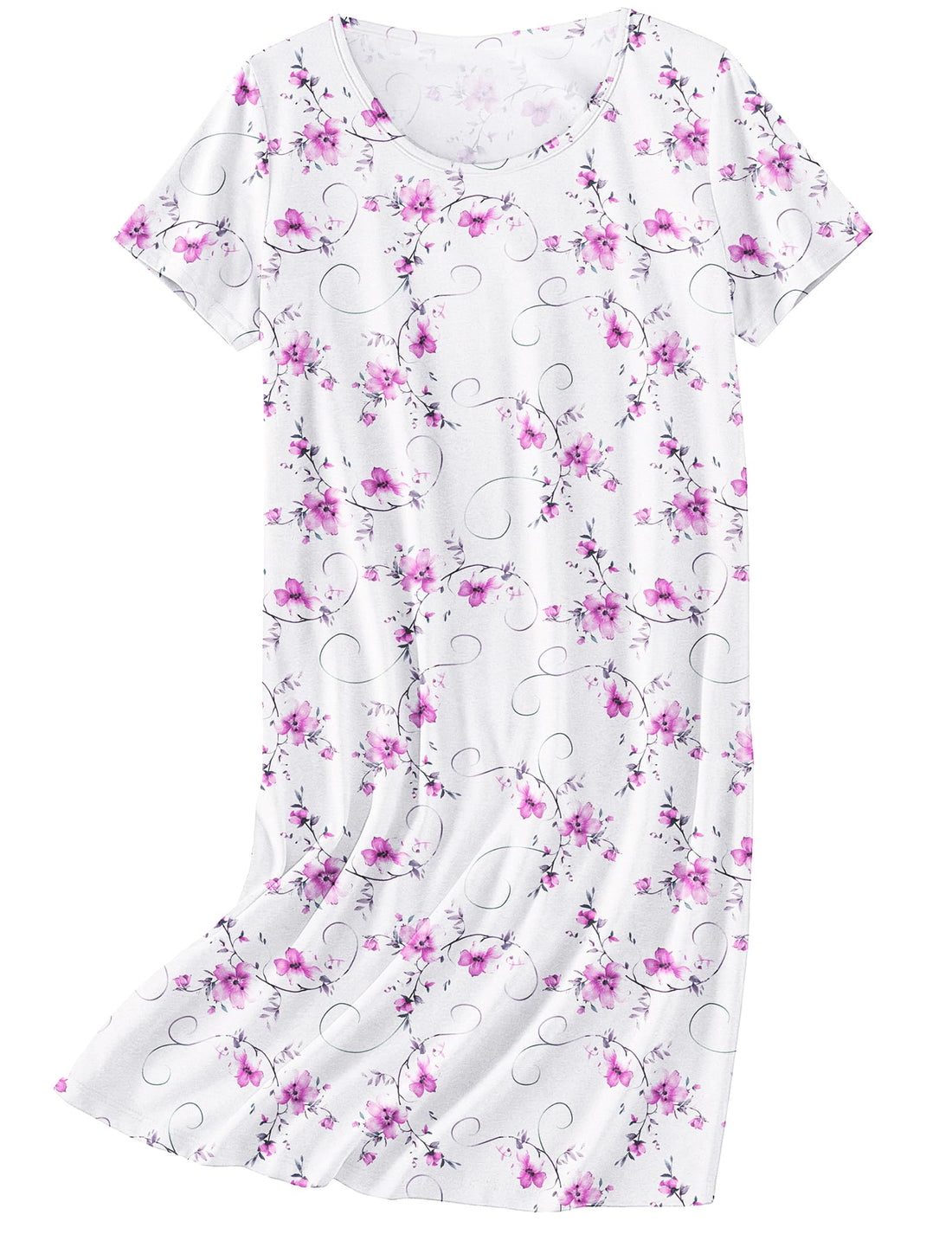 Ekouaer Nightgowns for Women Cotton Sleepshirts Short Sleeve Nightshirt Tshirt Night Gown Casual Sleepdress Comfy Nightdress