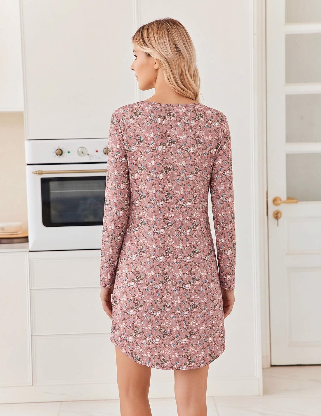 Ekouaer 2 Pack Long Sleeve Nightgown for Women Crew Neck Sleepshirts S-3XL | Excellent Value for the Price Features Many Cute Prints Soft Comfortable Fabric Long Sleeve O Neck Nightgown for Sleeping WEBE CLOTHING
