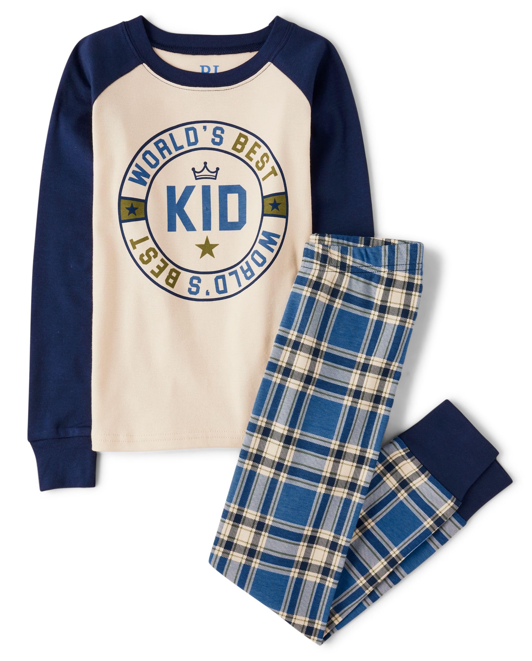 The Children's Place boys 100% Cotton Long Sleeve Top and Pants,2 Piece Pajama Set