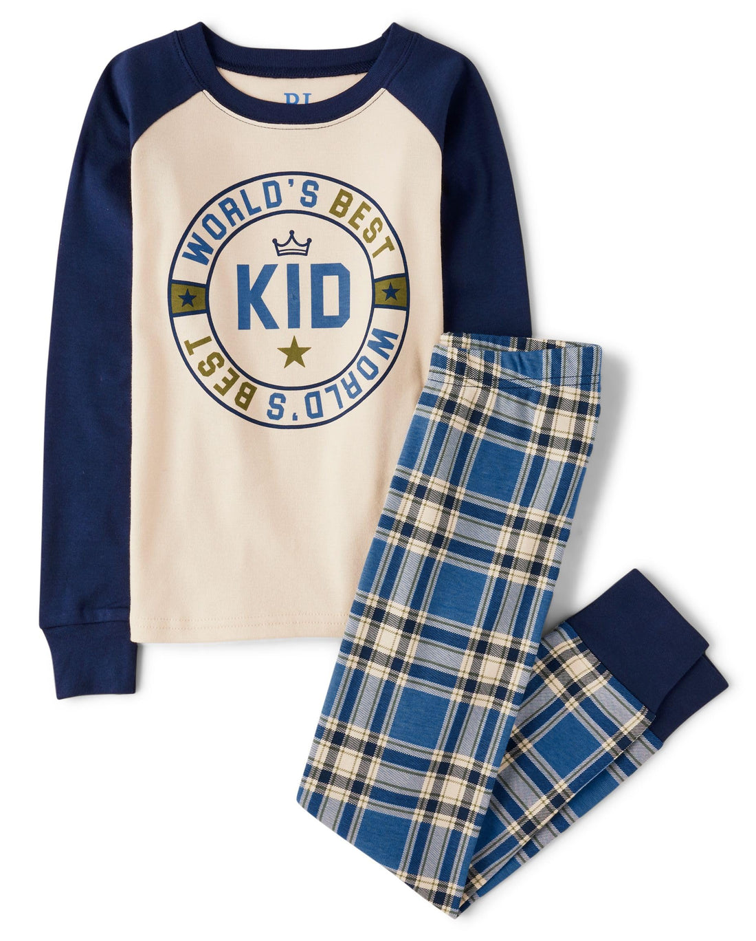 The Children's Place boys 100% Cotton Long Sleeve Top and Pants,2 Piece Pajama Set