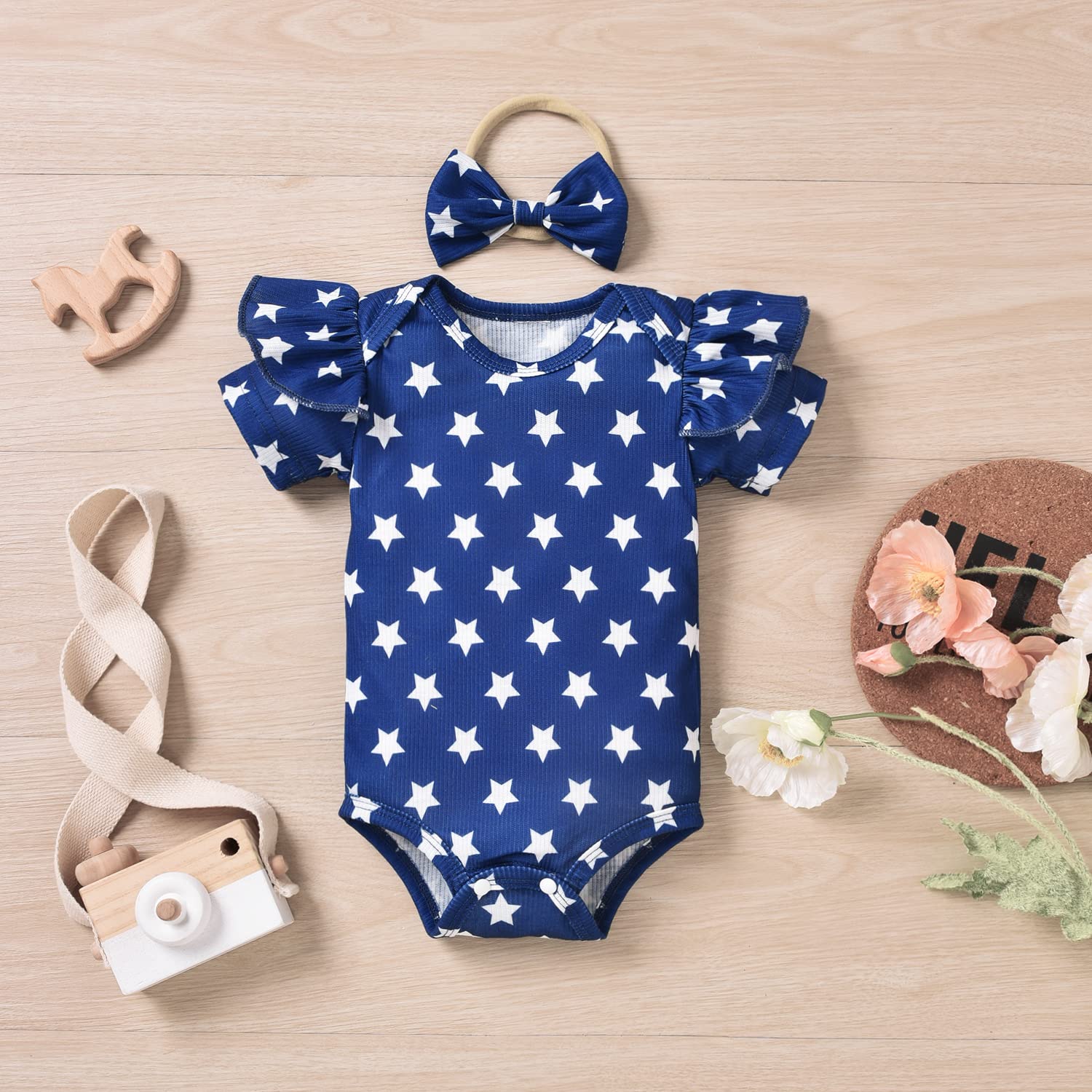 Aalizzwell Baby Girls Ribbed Bodysuit Bloomer Shorts Outfits Summer Clothes WEBE CLOTHING