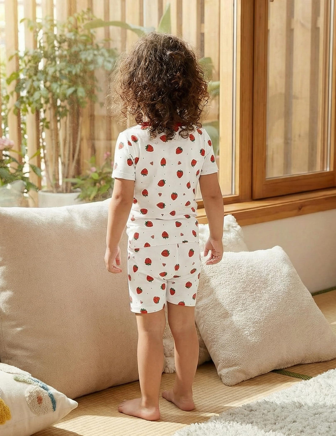 Arshiner Pajamas for Girls Summer Short Sleeve Sleepwear Kids Soft Cute Snug Fit Pjs Sets