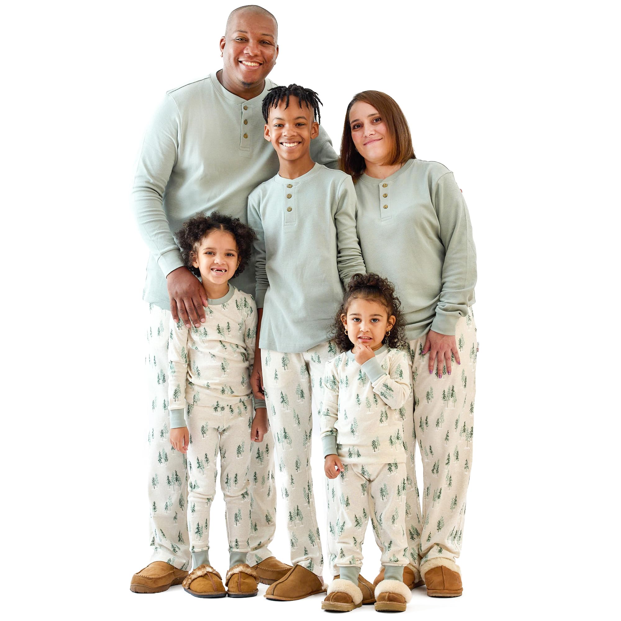 Butterblu JAMIE Matching Family Jammies Christmas Pajamas Organic Cotton PJs Womens, Mens, Kids, Toddlers, Baby, Pets