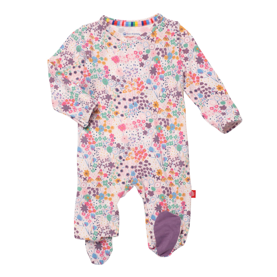Magnetic Me Girls Modal Magnetic Baby Footie Pajamas | Silky Soft Modal Fabric | Baby Sleepers Available Sizes PRE - 24M WEBE CLOTHING