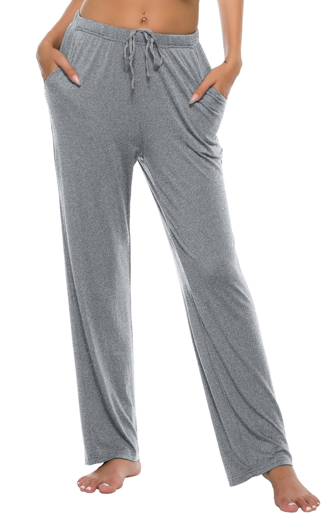 JINSHI Womens Pajama Pants with Pockets Soft Comfortable Lightweight Elastic Drawstring Modal Pajama Bottoms Lounge Pants