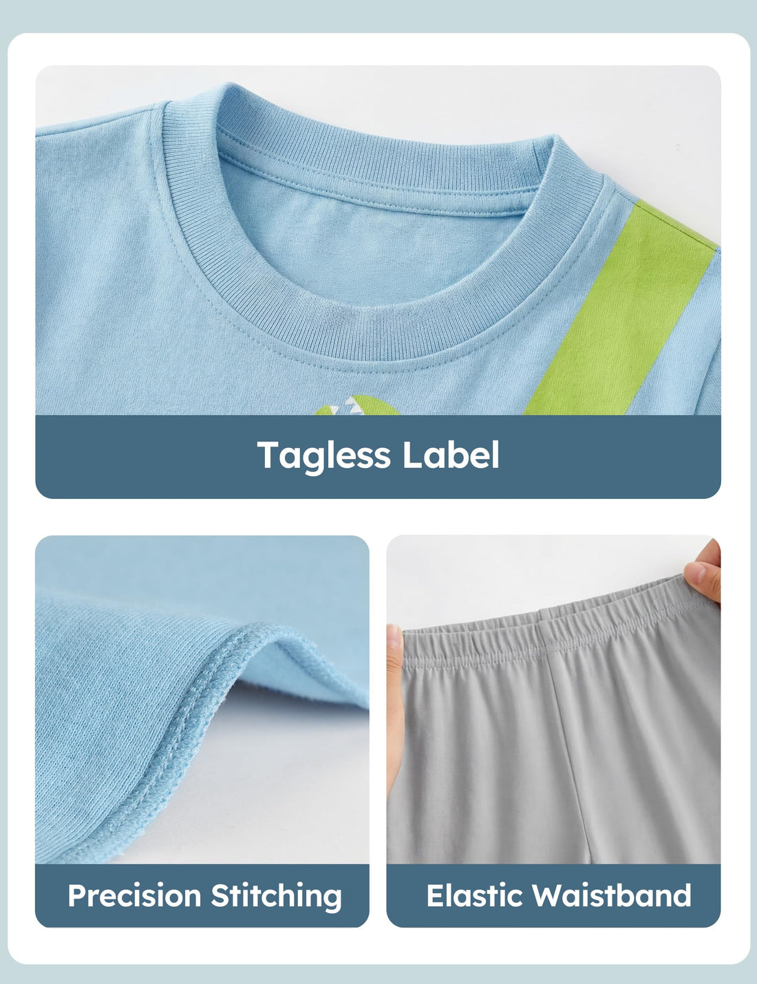 Yoofoss Toddler Pajamas Organic Cotton Baby Girl Boy Pajamas Summer Short Sleeve Kids Clothes Snug Fit Pjs Set 2 Piece