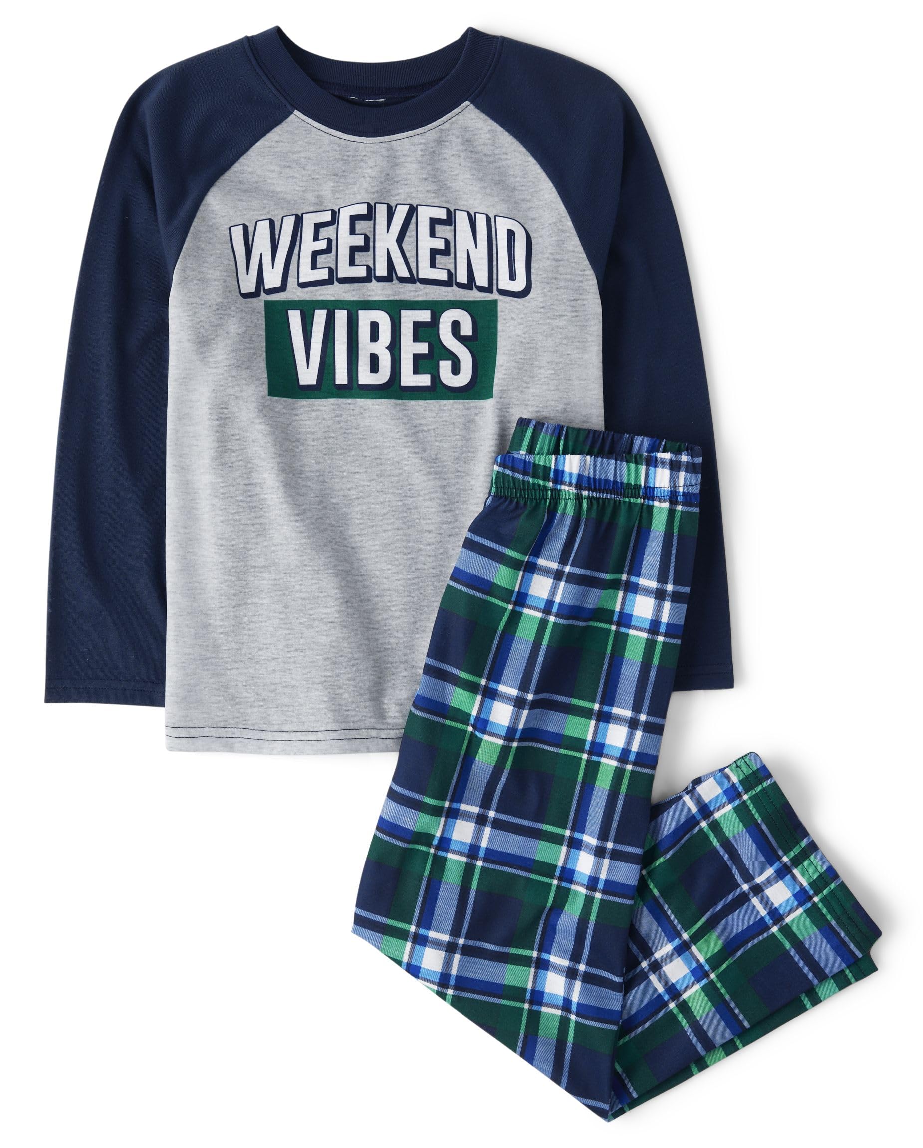 The Children's Place boys Long Sleeve Top and Pants 2 Piece Pajama Set