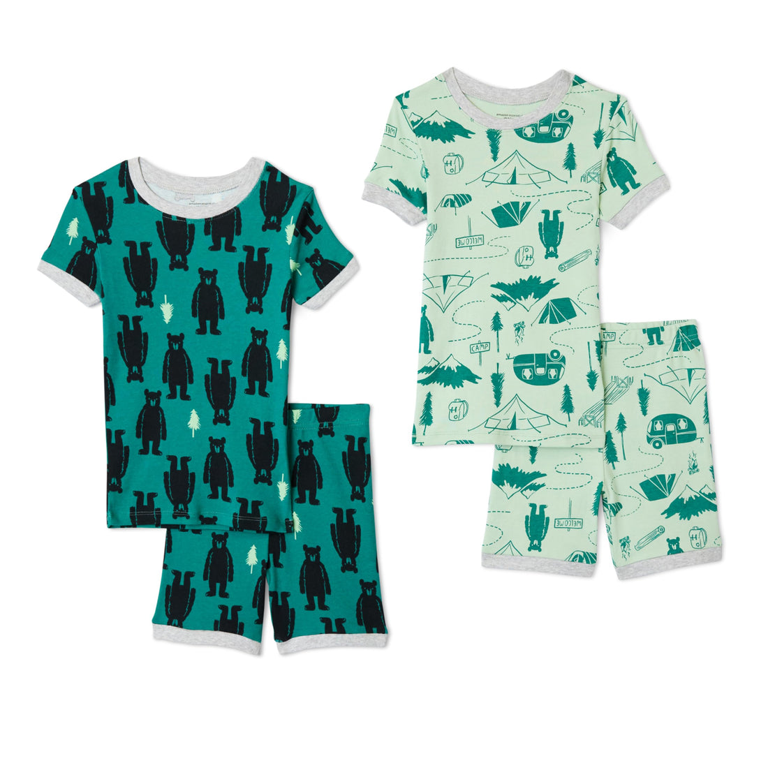 Amazon Essentials Babies, Toddlers and Boys' Snug-Fit Cotton Pajama Set, Multipacks