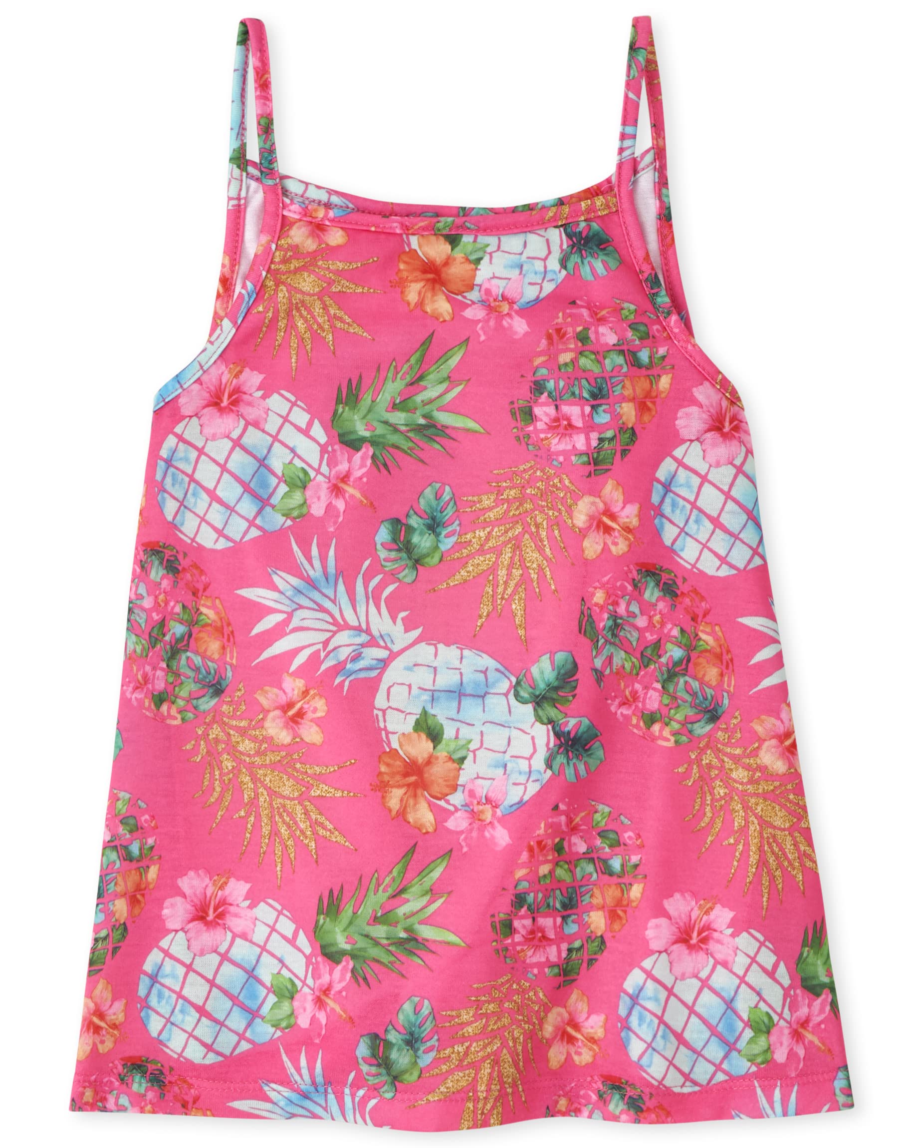 The Children's Place girls Sleeveless Tank Top and Short 2 Piece Pajama Set