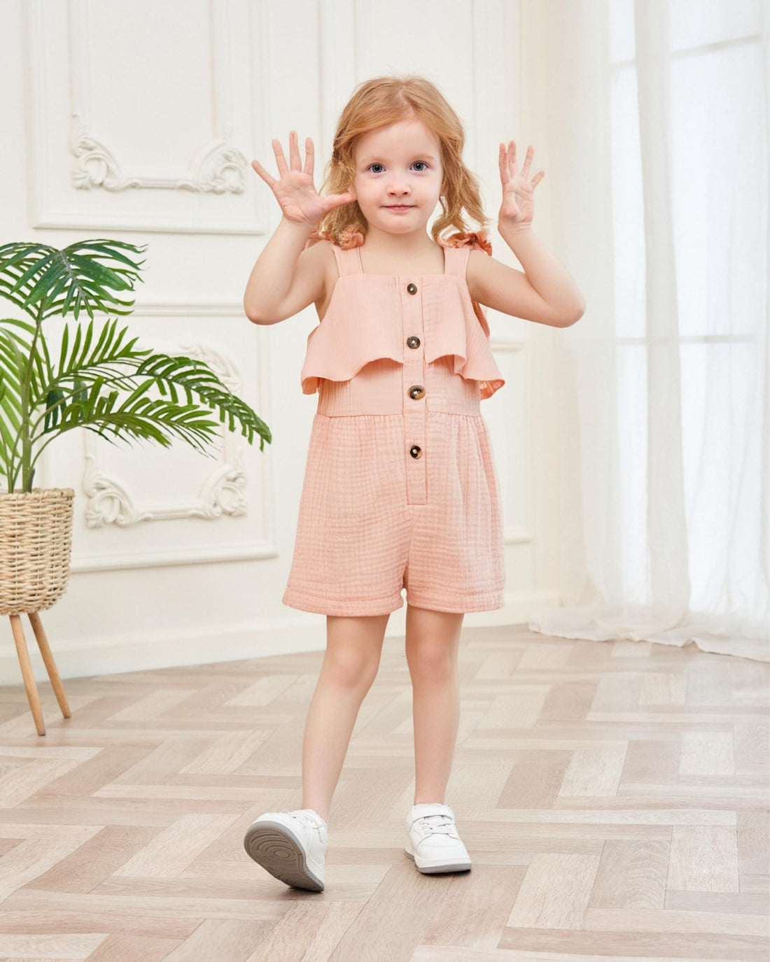 XUANHAO Baby Girl Clothes Summer Romper Outfits for Girls Cute Infant Toddler One-Piece Jumpsuit Ruffle Shorts Sets 6M-3Y WEBE CLOTHING
