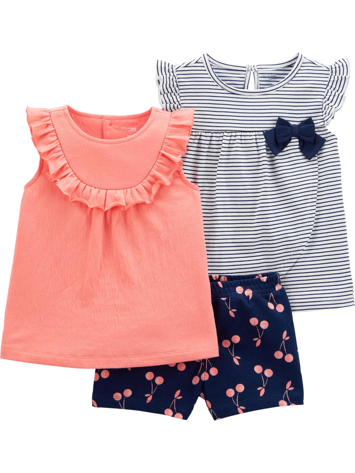 Simple Joys by Carter's Baby Girls' 3-piece Playwear Set WEBE CLOTHING