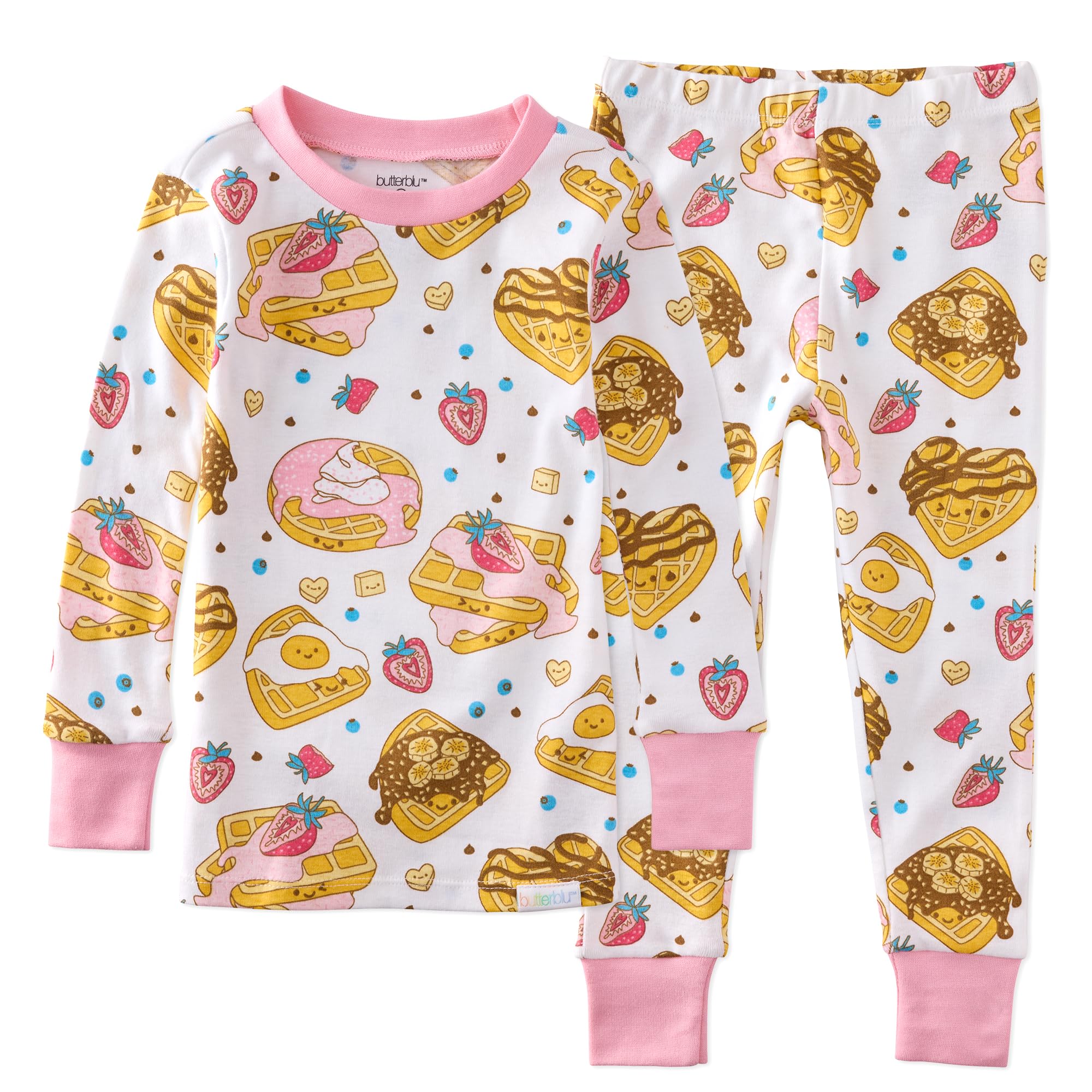 Butterblu Zen Snug-fit 2-Piece Pajamas 100% Organic Cotton Long Sleeve for Boys & Girls