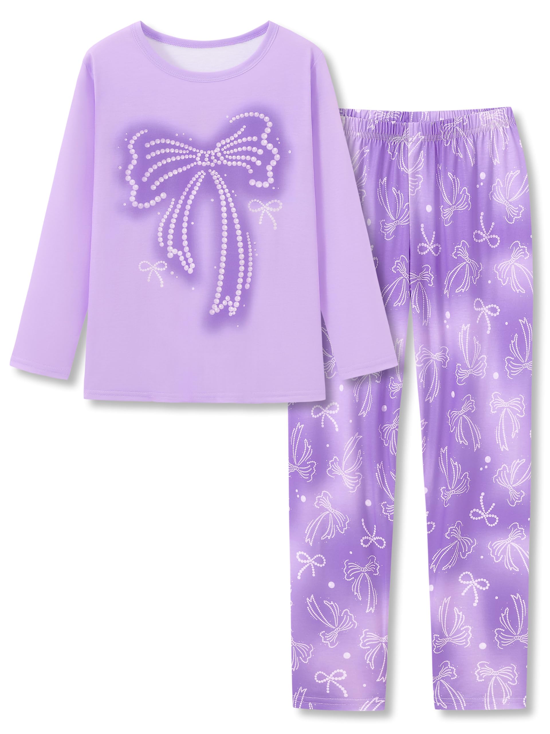Tebbis Trendy Tie Dye Spiral Pajamas for Girls 2-Piece Soft Long Sleeve & Pants PJ Set Jammies Size 6-18