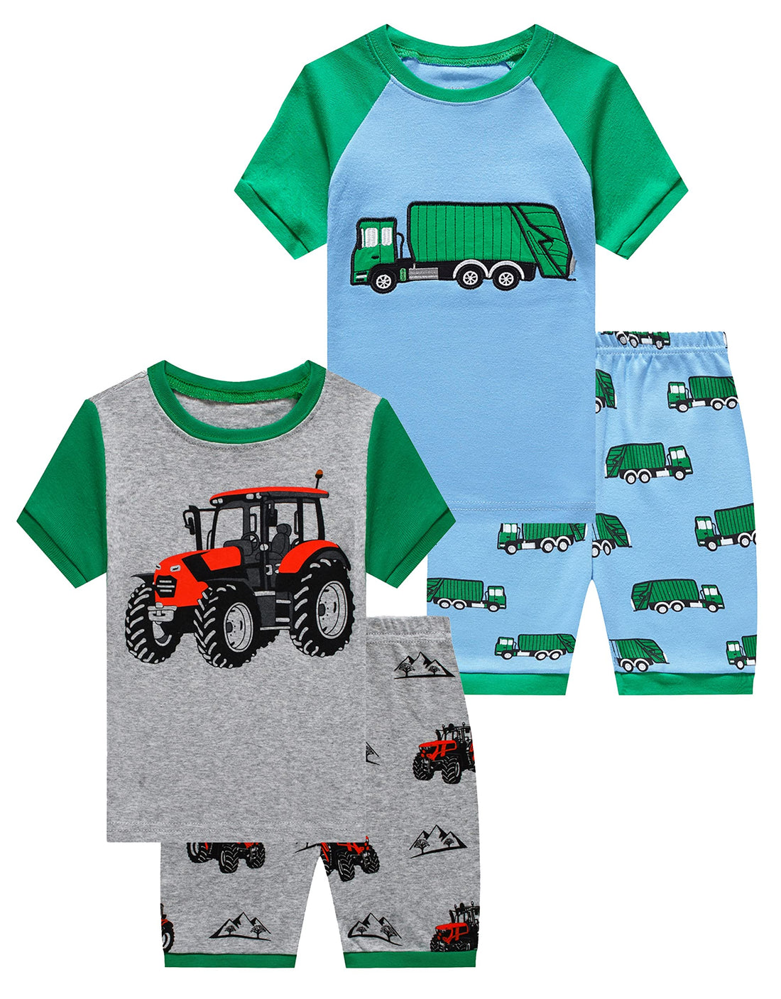 KikizYe Boys Short Sleeve Pajamas Kids Summer Pjs Children Pajamas