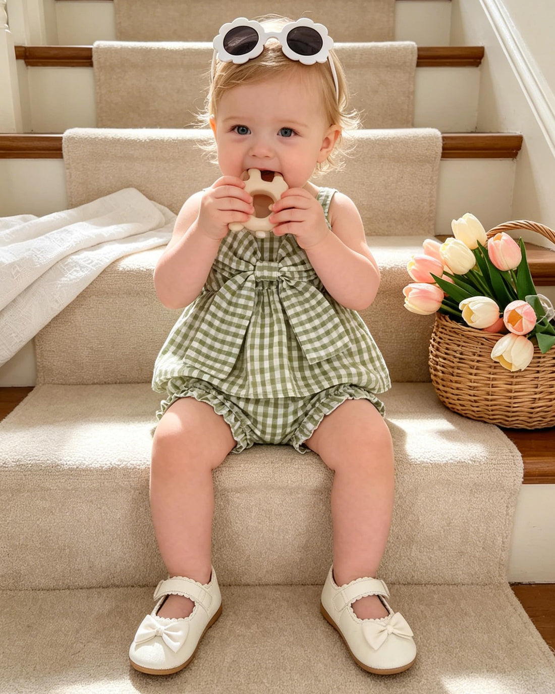 Newborn Baby Girl Clothes Summer Outfits Infant Ruffle Sleeveless Cute Bow Tank Tops 3 6 12 18 Months WEBE CLOTHING