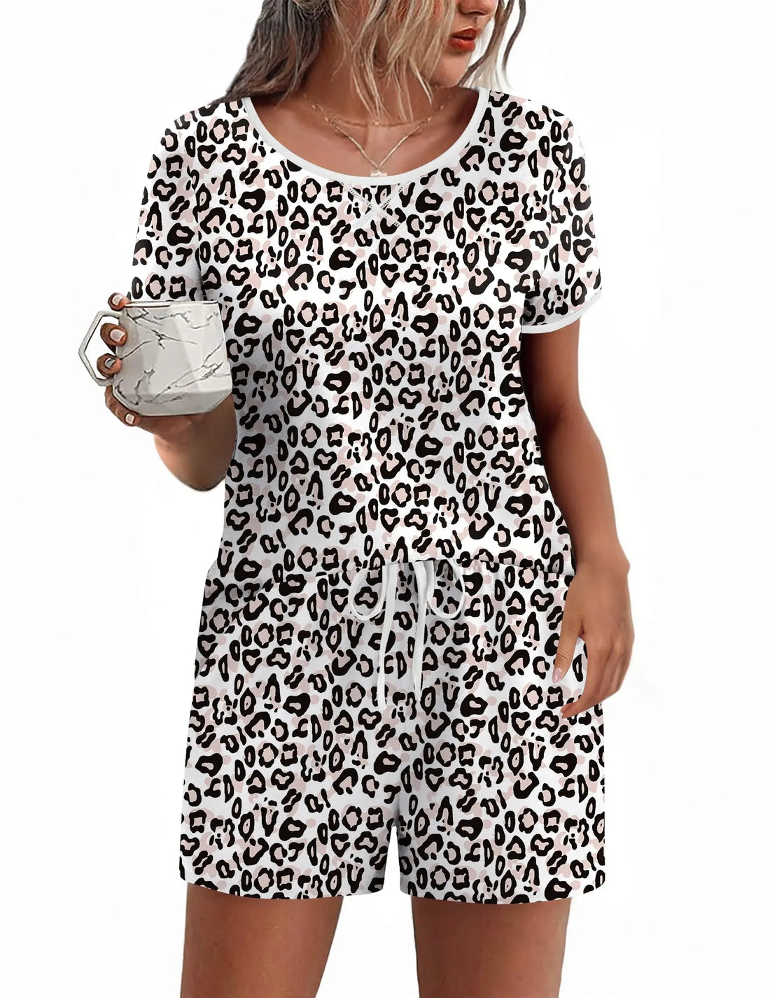 Ekouaer Women Pajama Set Casual Short Set