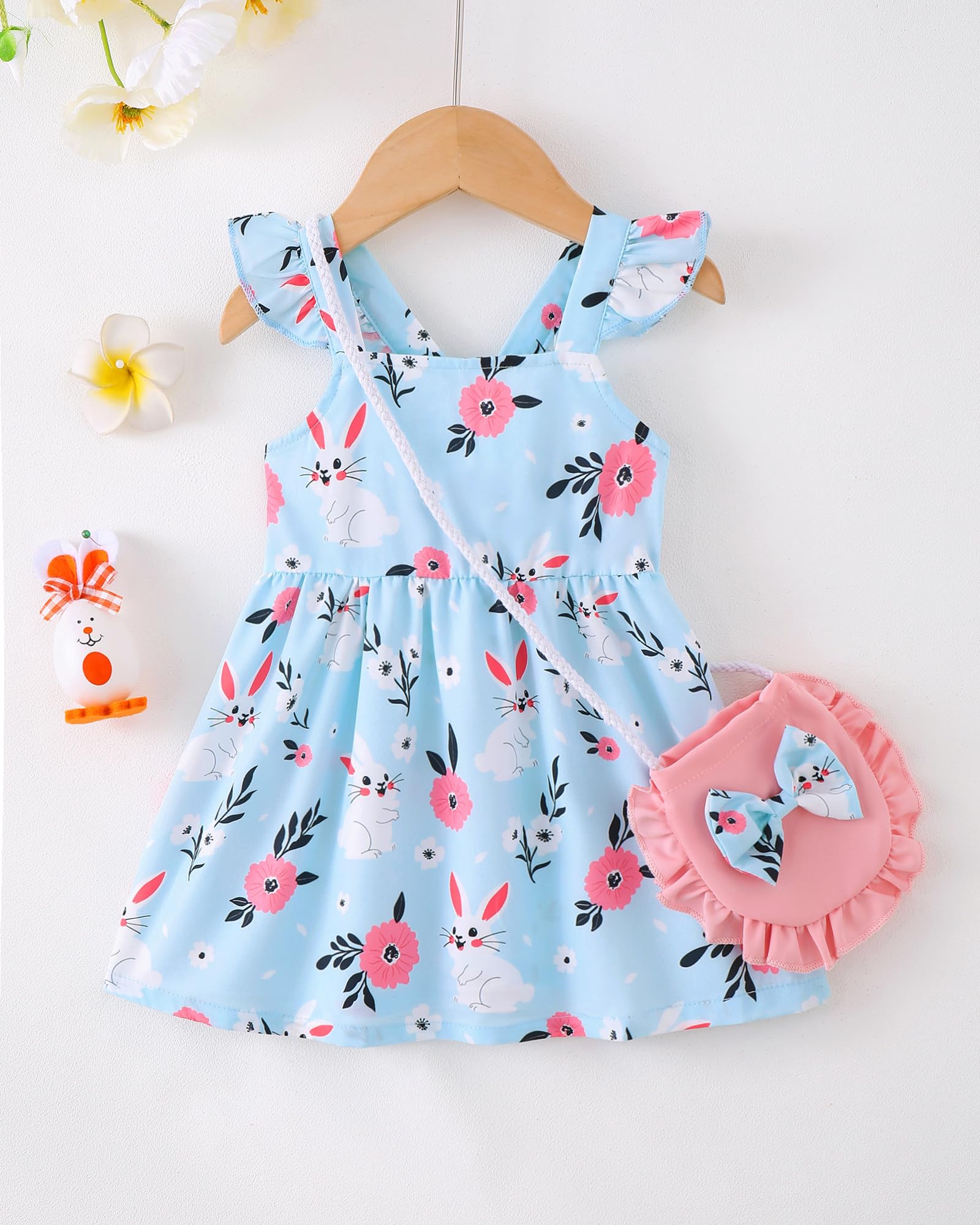 Mioglrie Baby Girl Clothes Newborn Dress Summer Toddler Girls' Clothing Casual Sundress with Cute Bag Infant Outfits WEBE CLOTHING