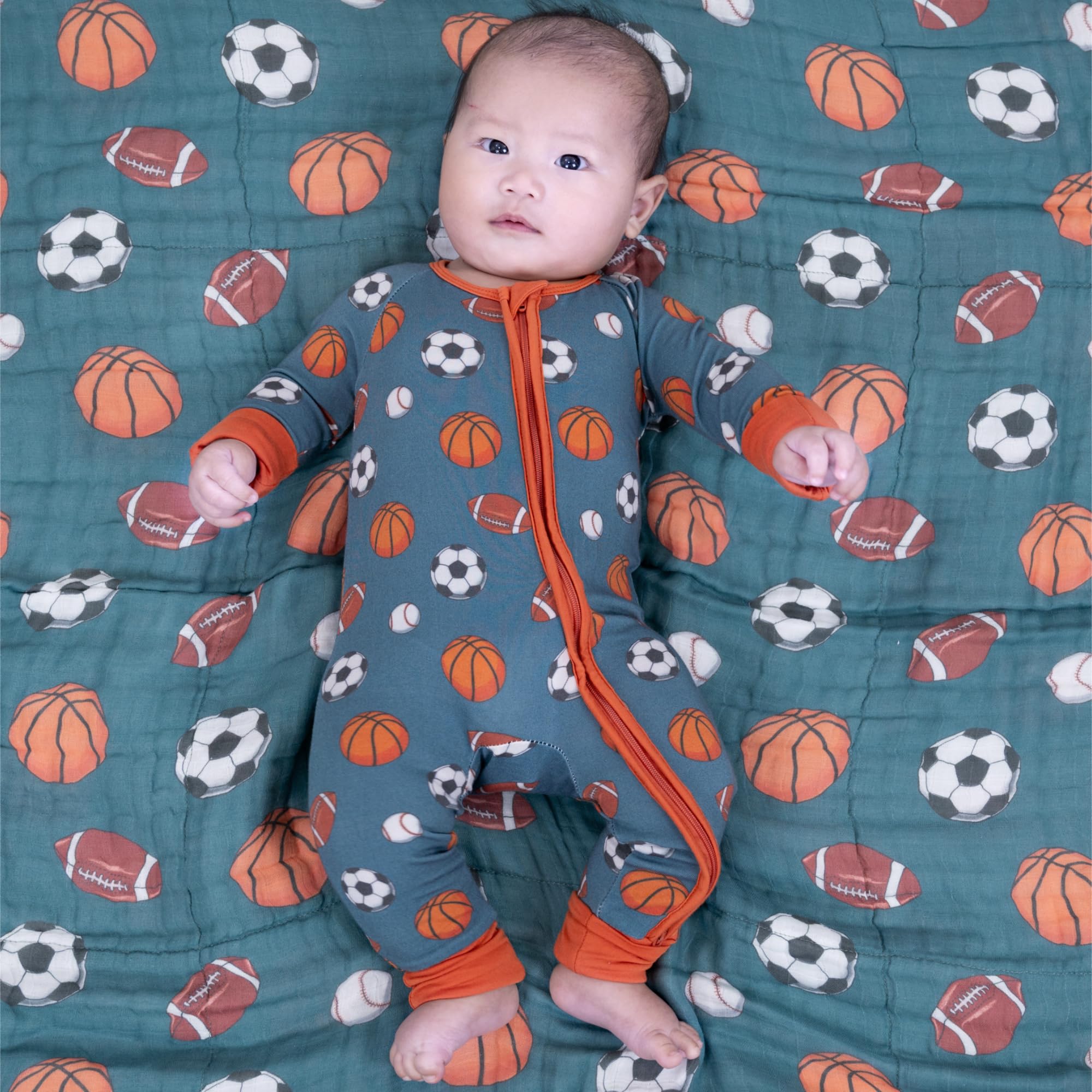 LollyBanks Baby Pajamas, Long Sleeve Baby Romper with 2-Way Zipper, 95% Viscose from Bamboo and 5% Spandex, Infant Sleepers
