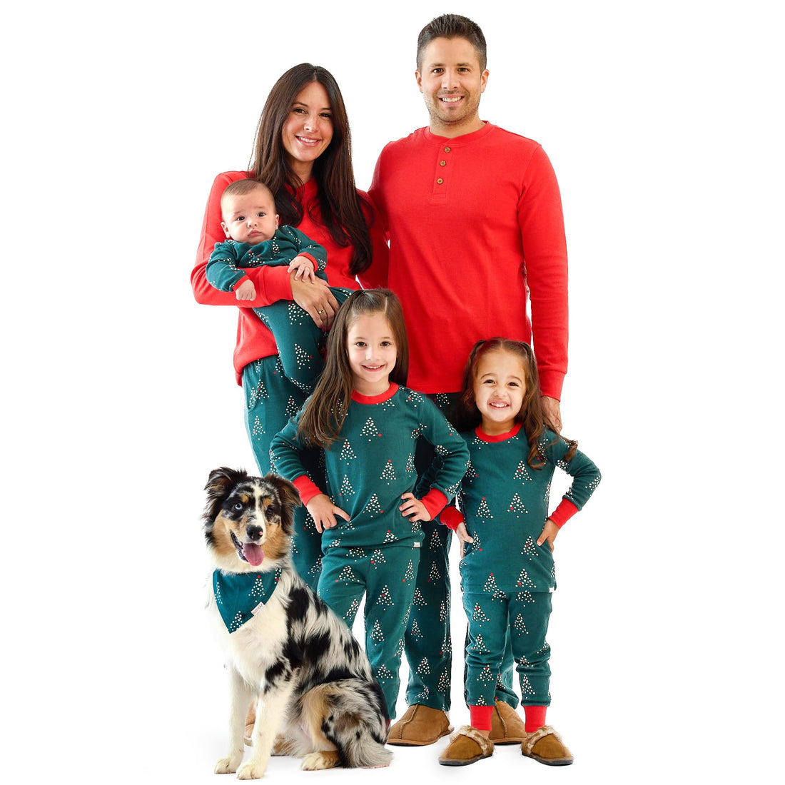 Butterblu JAMIE Matching Family Jammies Christmas Pajamas Organic Cotton PJs Womens, Mens, Kids, Toddlers, Baby, Pets