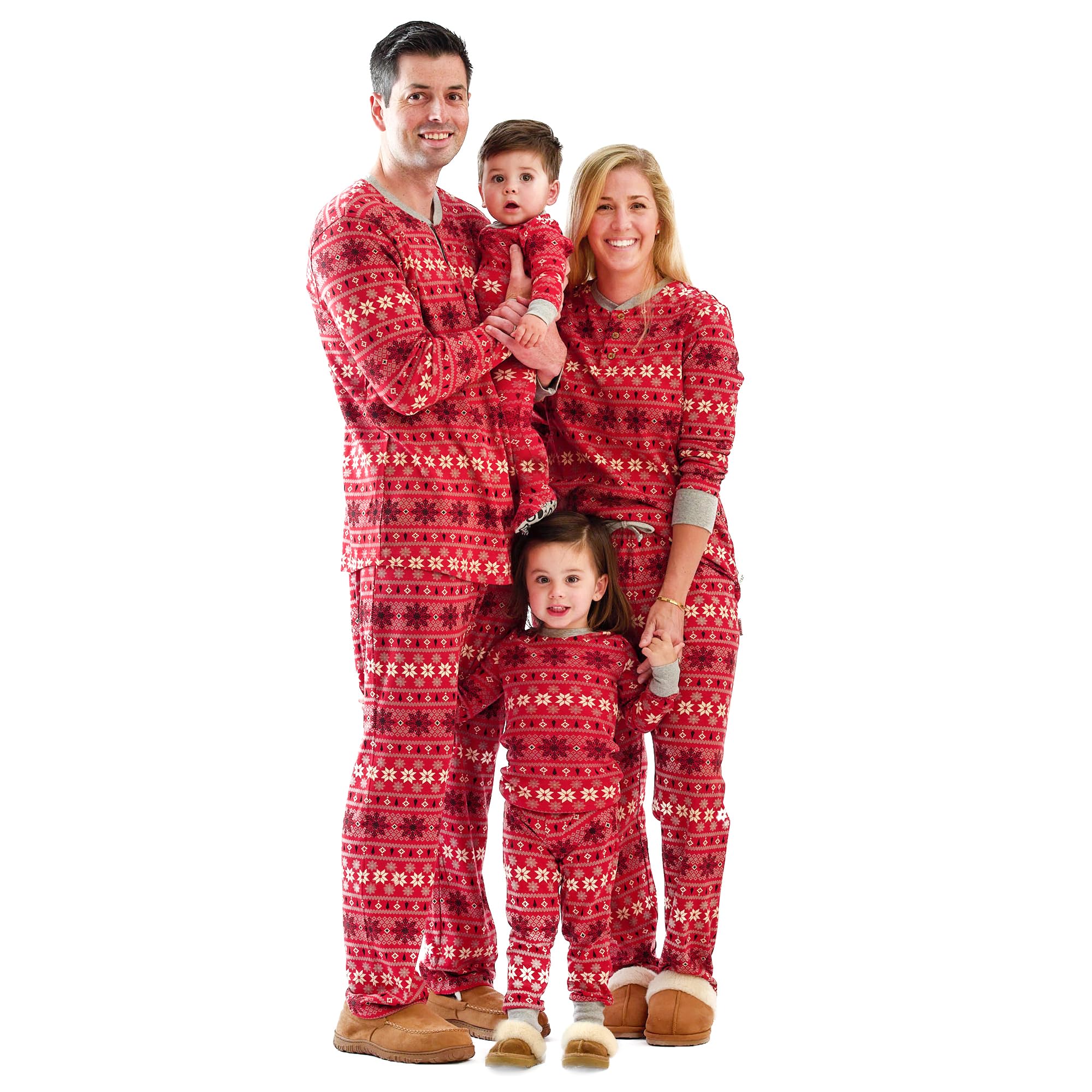 Butterblu JAMIE Matching Family Jammies Christmas Pajamas Organic Cotton PJs Womens, Mens, Kids, Toddlers, Baby, Pets